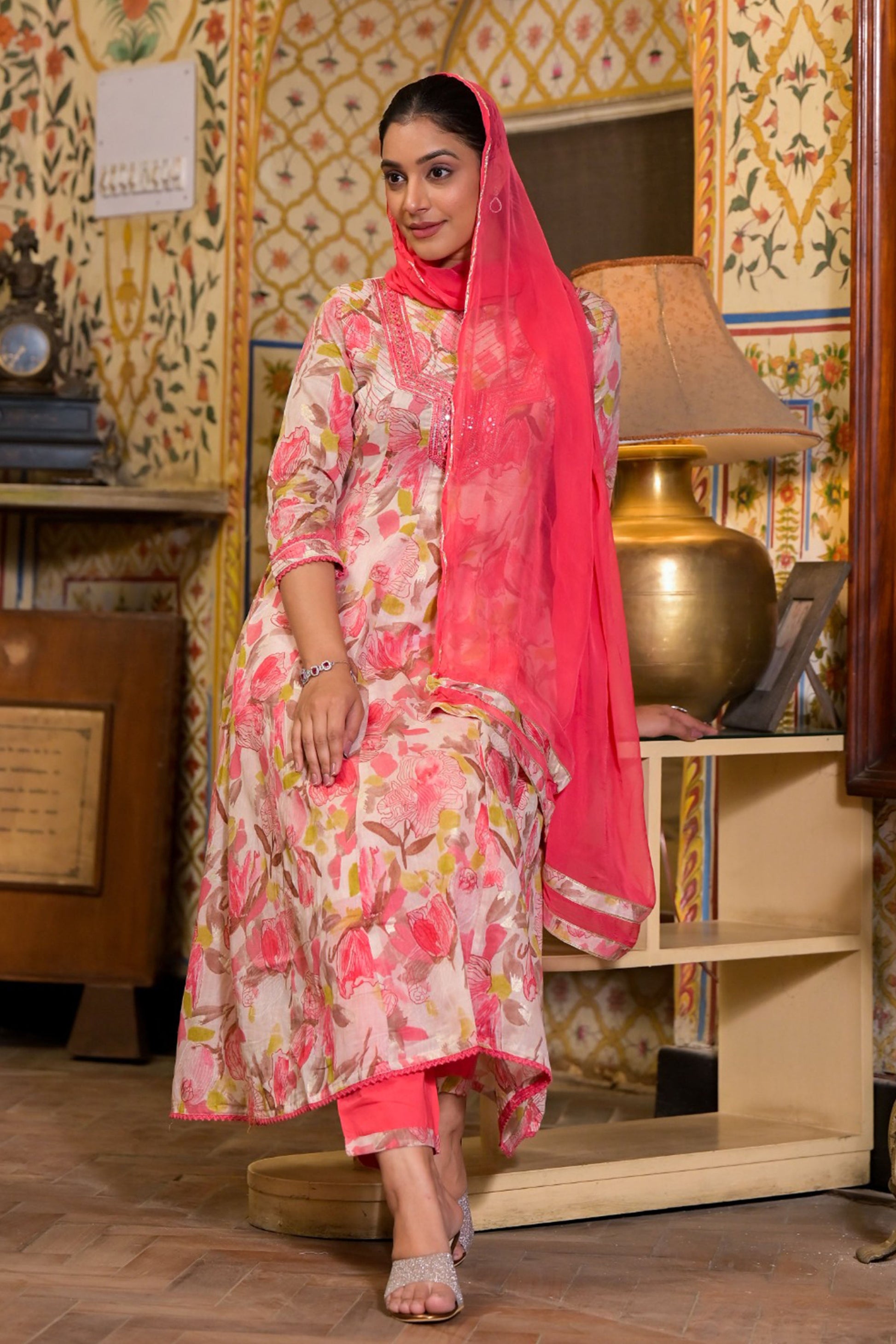 Floral Anarkali Suit