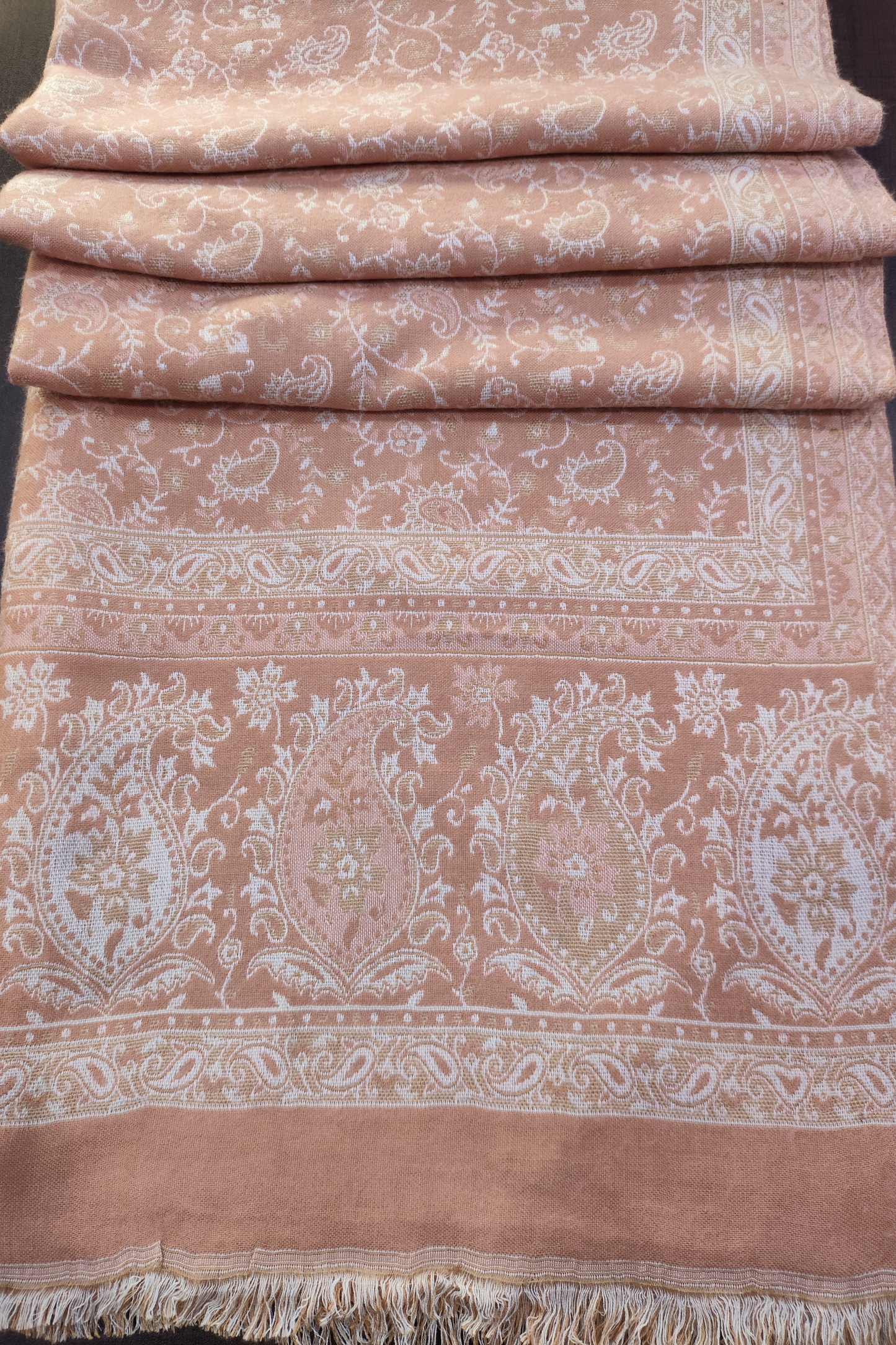 Peachy Sunlit Pashmina Stole