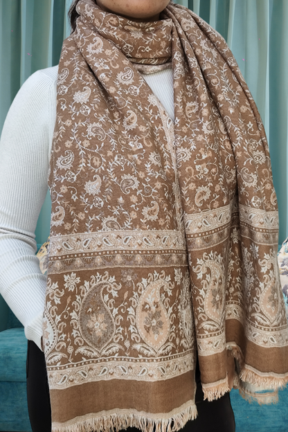 Peanut Brown Pashmina Stole