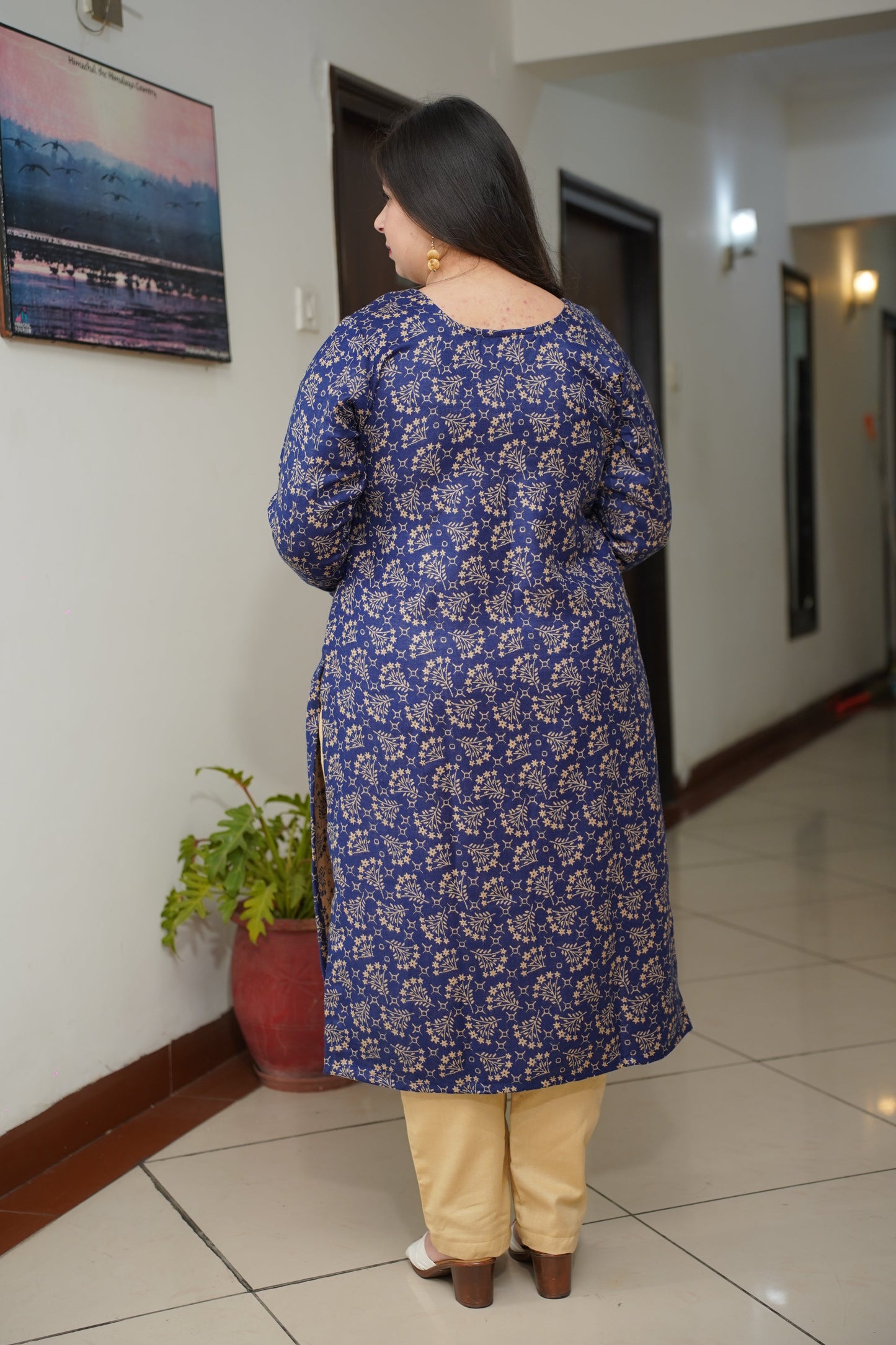 Midnight Glow Woollen Kurta Set