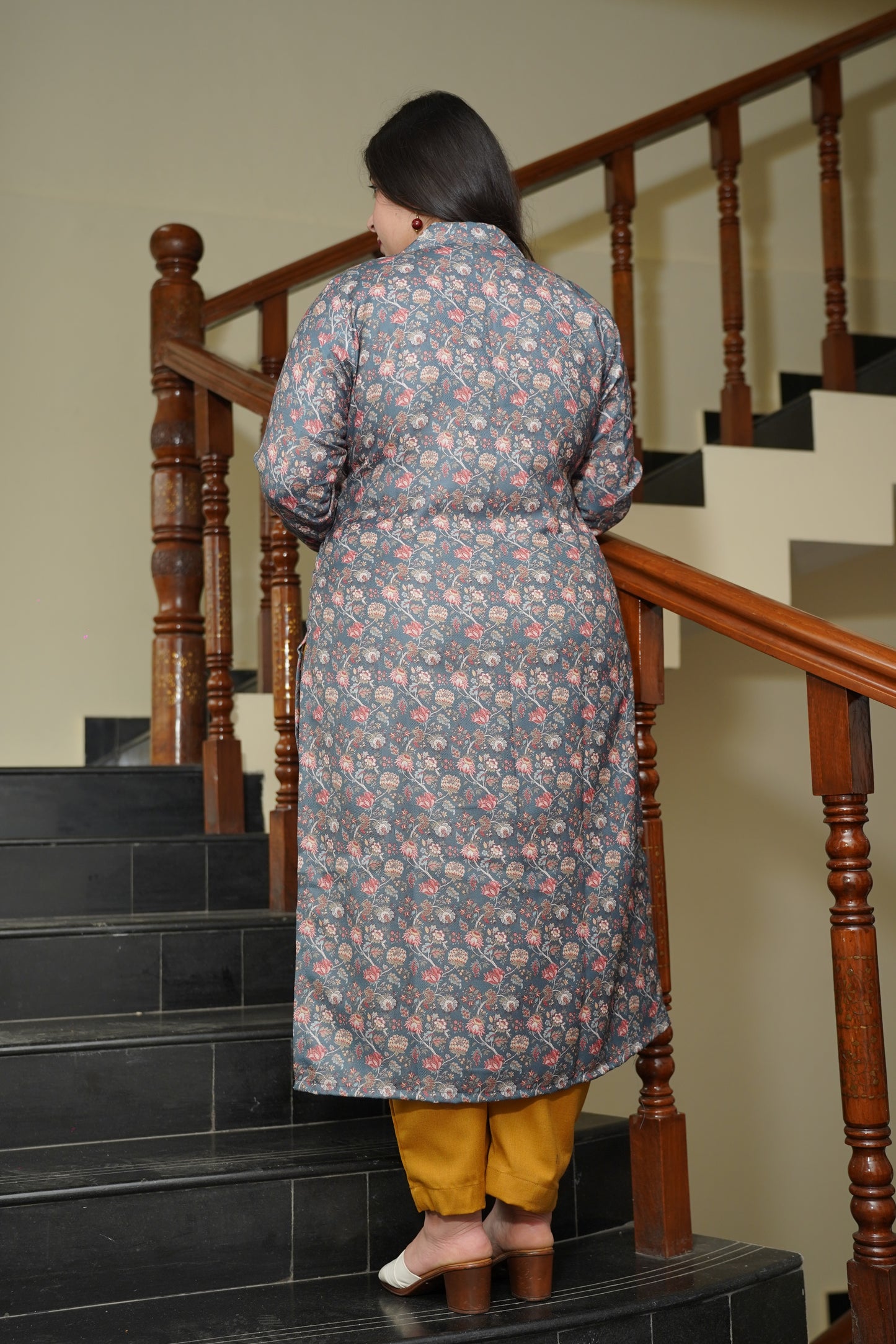 Grey Meadow Woollen Kurta Set