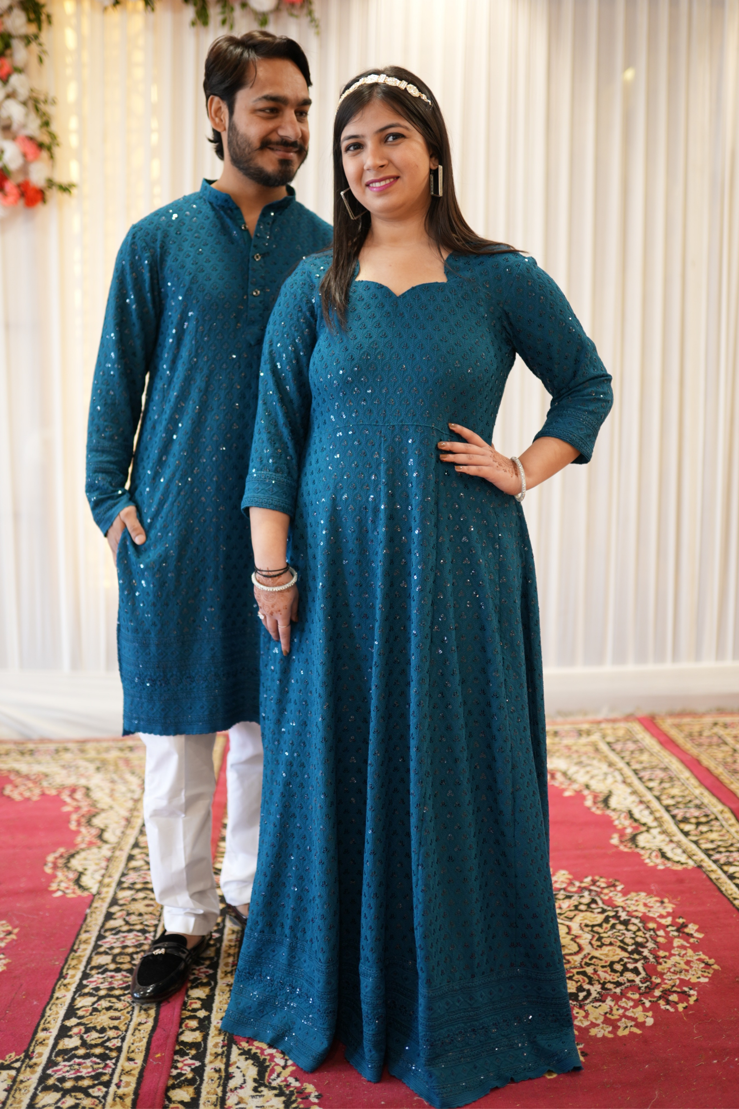 Looking for Couple Dress Online Shopping with International Courier? | Couple  dress, Couple dress matching indian simple, Kurta with pants