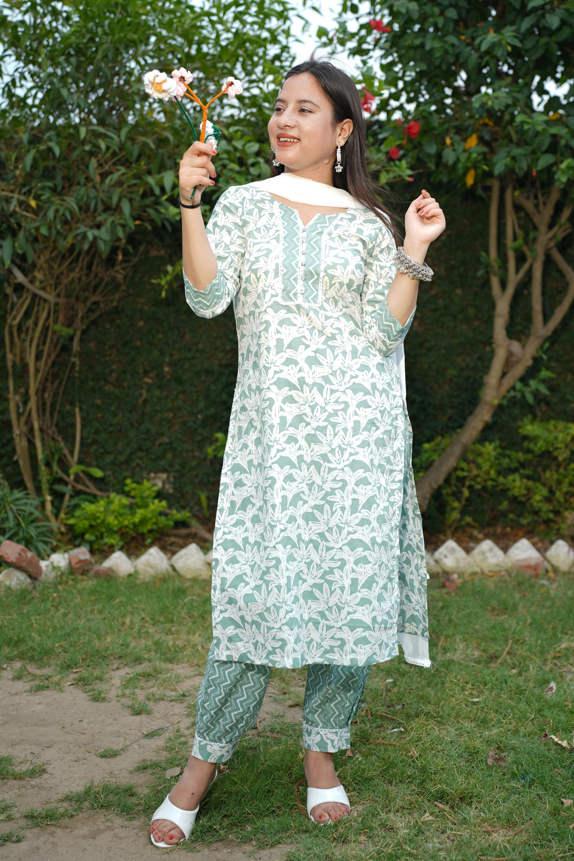 Plus Size Kurta Palazzo Set