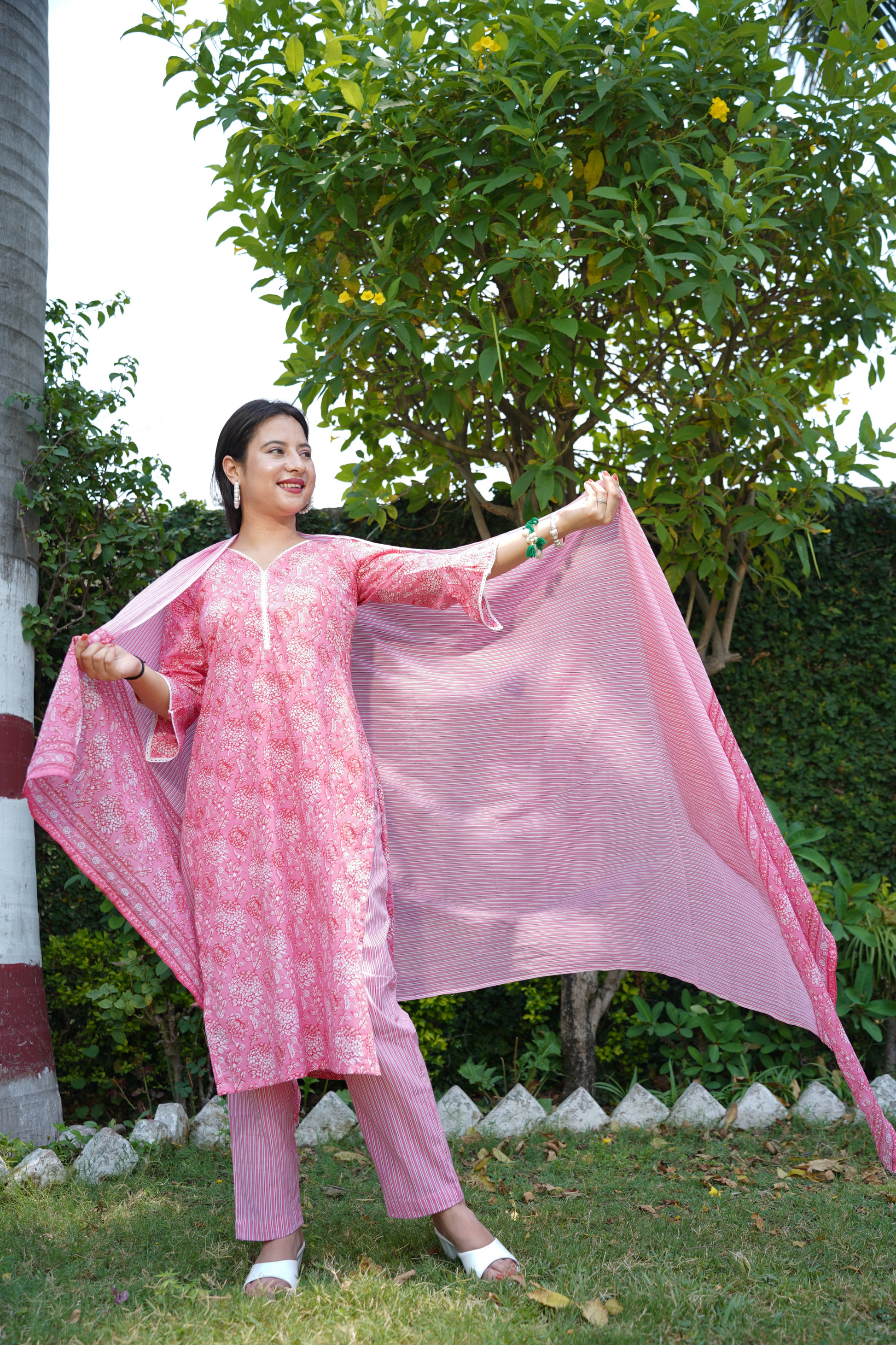 Kurti Pant Set With Dupatta