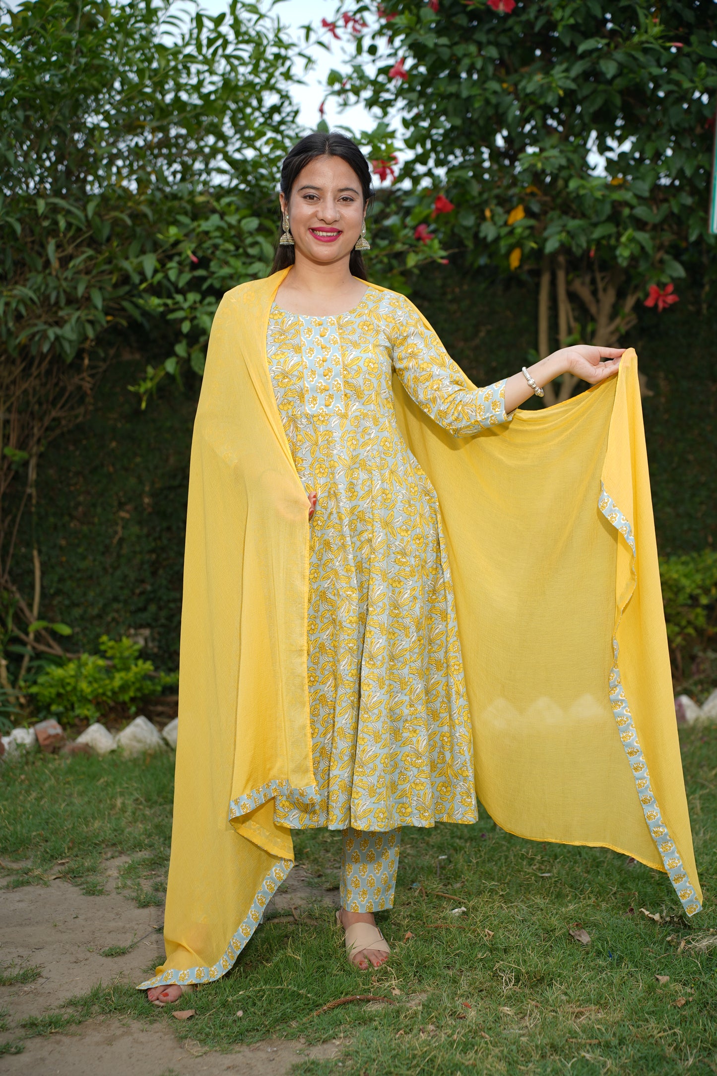 Yellow Anarkali Suit