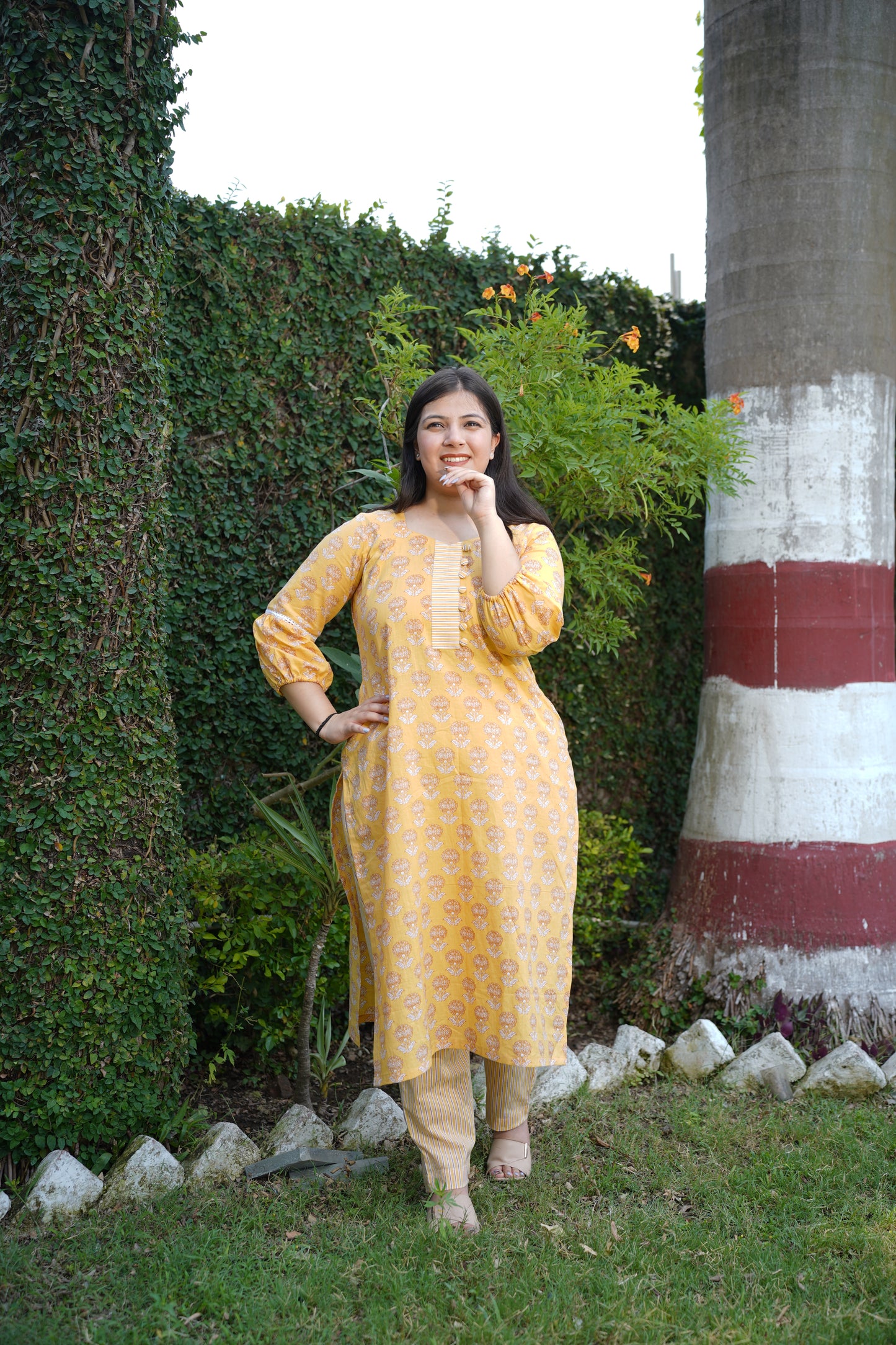 Yellow Kurta Set With Dupatta