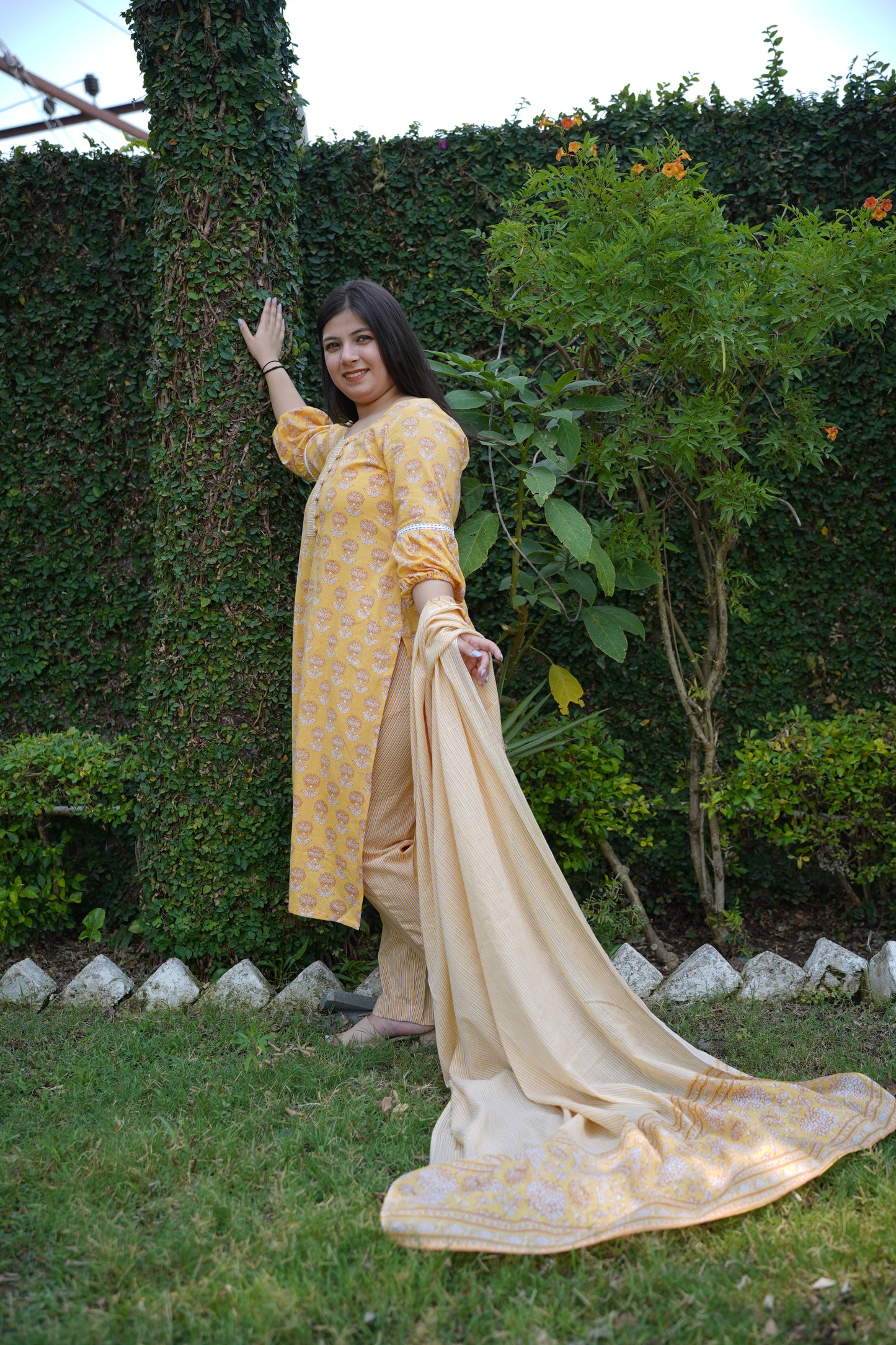 Yellow Kurta Set With Dupatta