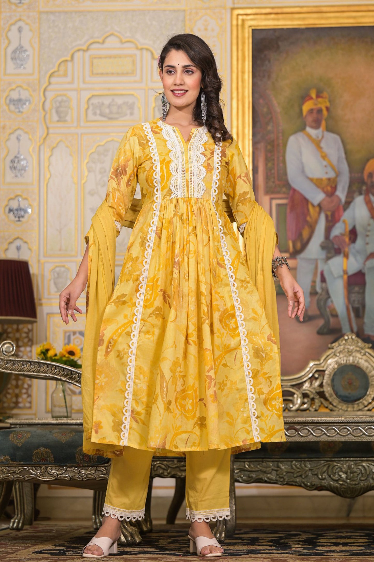 Yellow Anarkali Suit