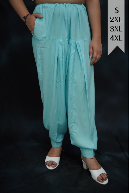 Sky Blue Rayon Straight Salwar