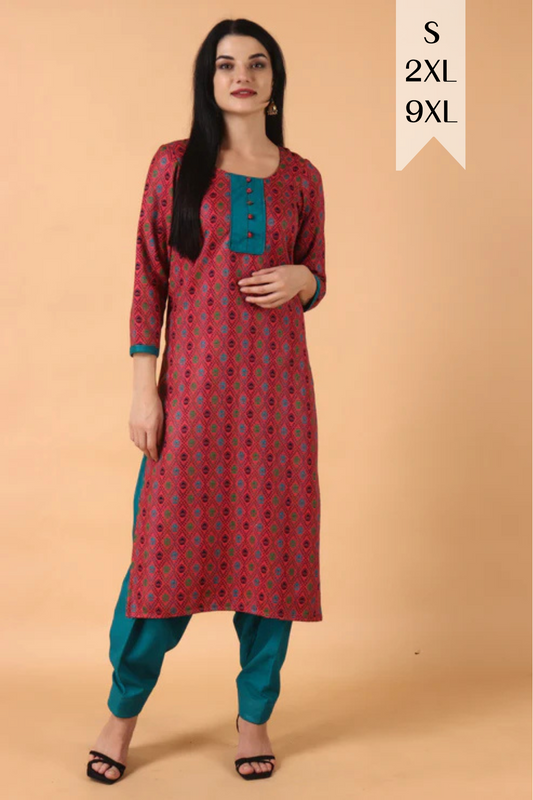 Fruit Cake Woollen Kurta Set