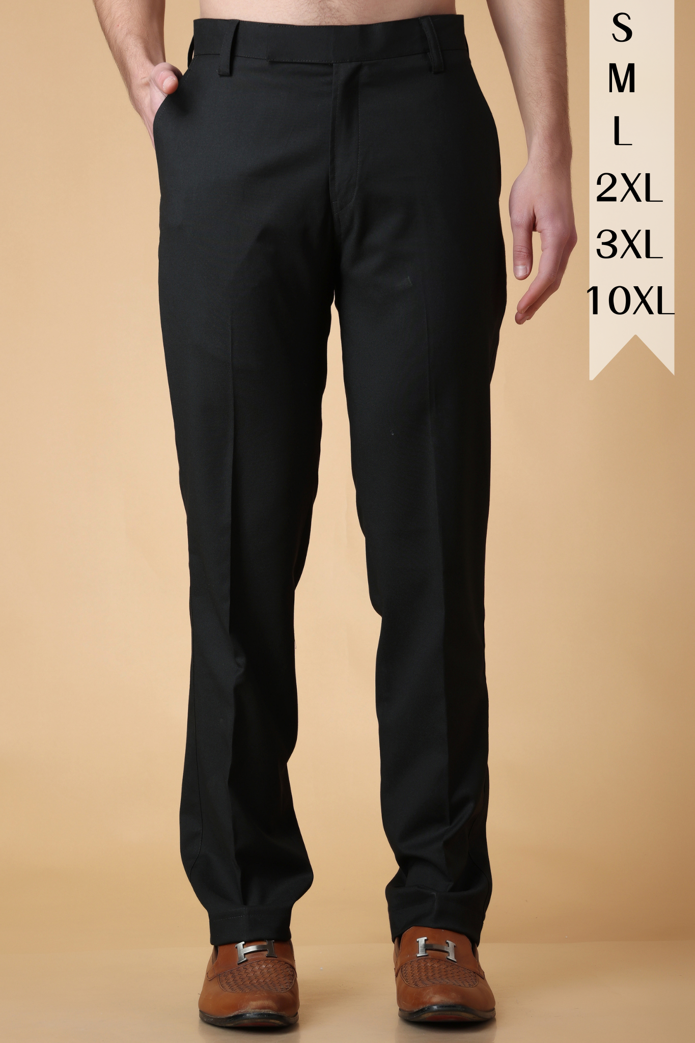 Classic Black Stretch Trousers