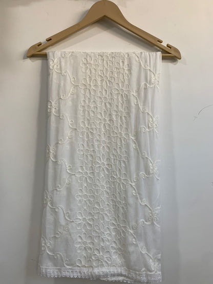 White Embroidered Dupatta