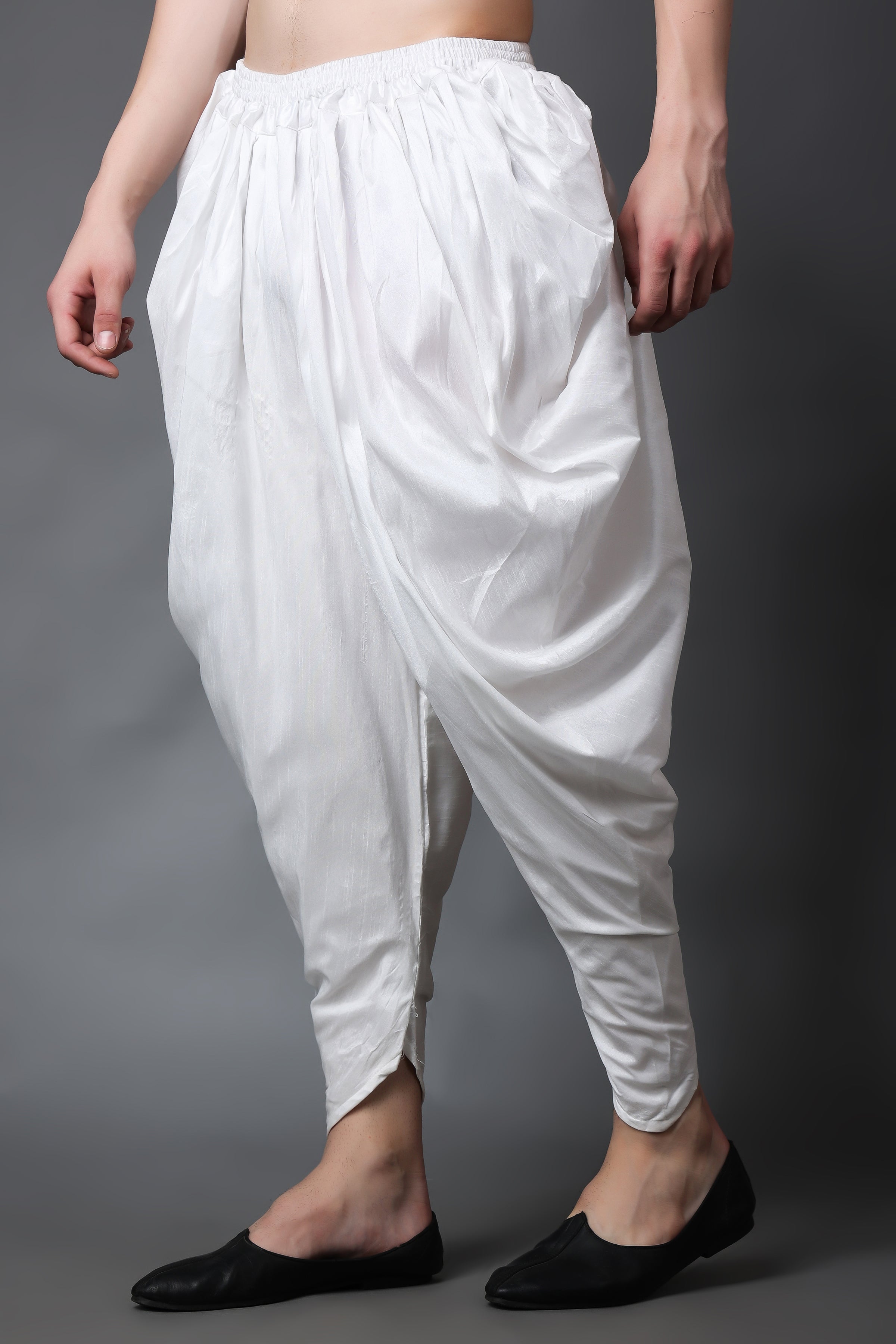 mayank modi Black Embroidered Cotton Dhoti Pants - MAYANK MODI FASHIONS -  3315348