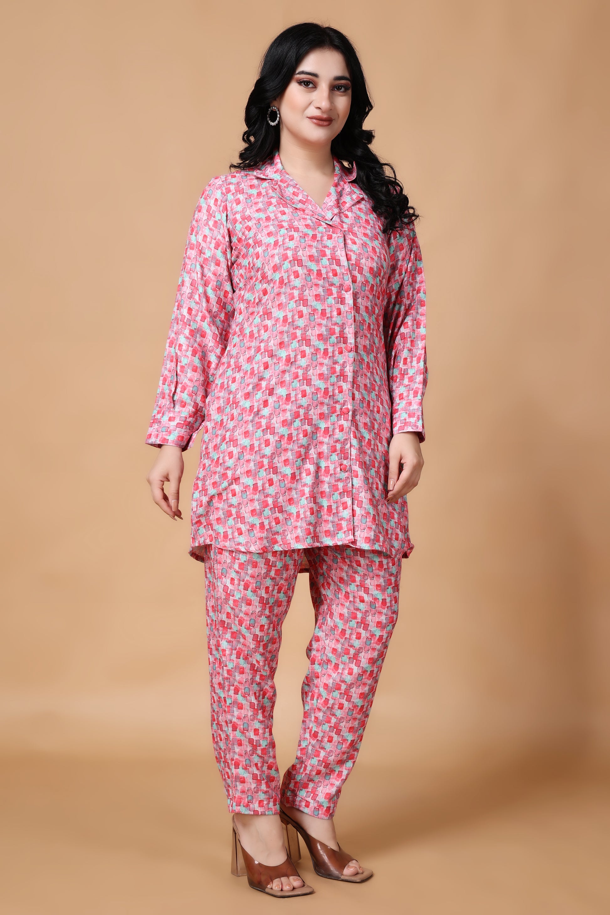 Dusky Rose Rayon Coord Set: Premium Clothes for Women