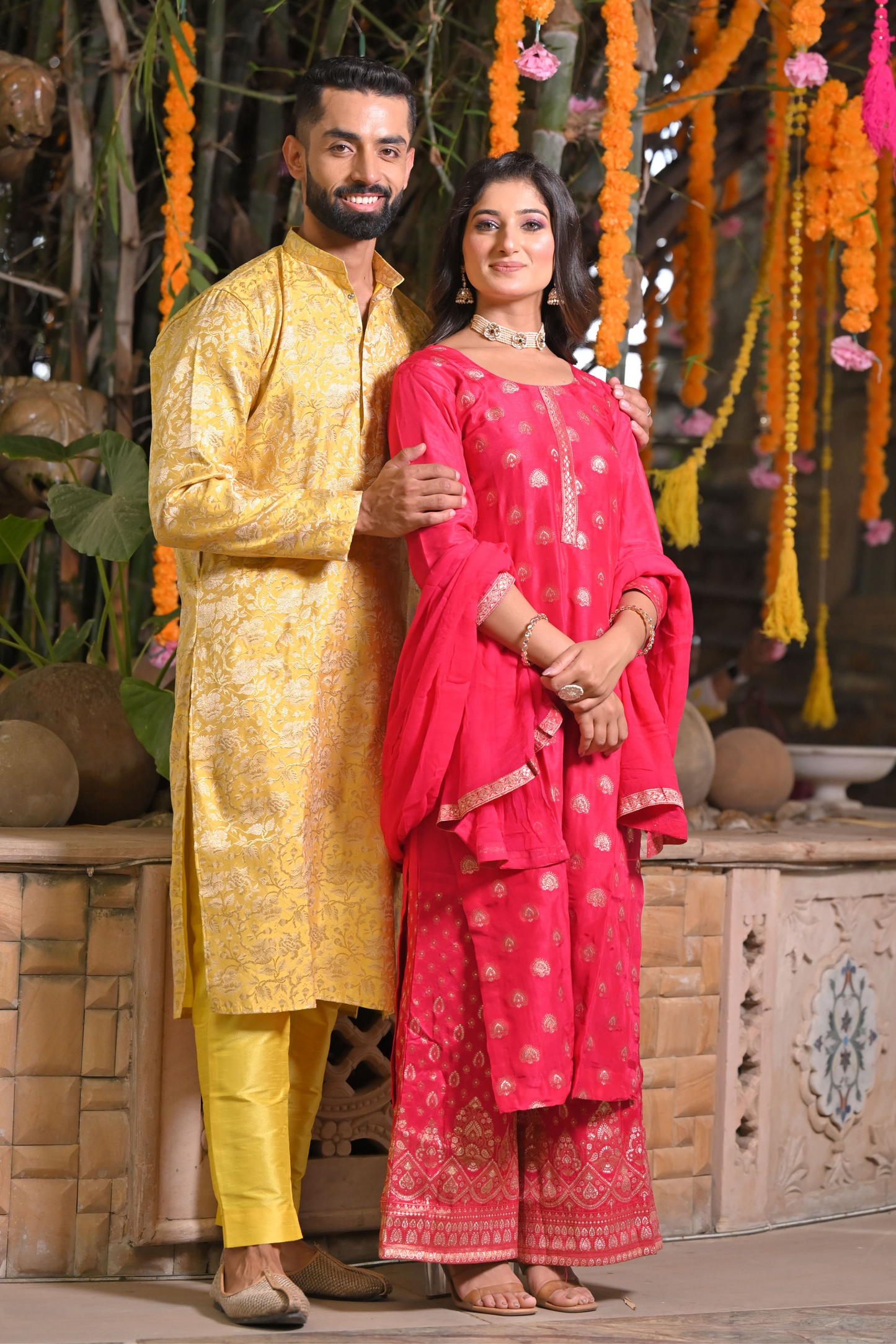 Blissful Weaves Jacquard Silk Suit