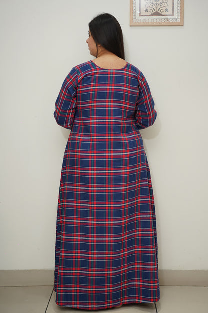 Blue Berry Woollen Night Gown