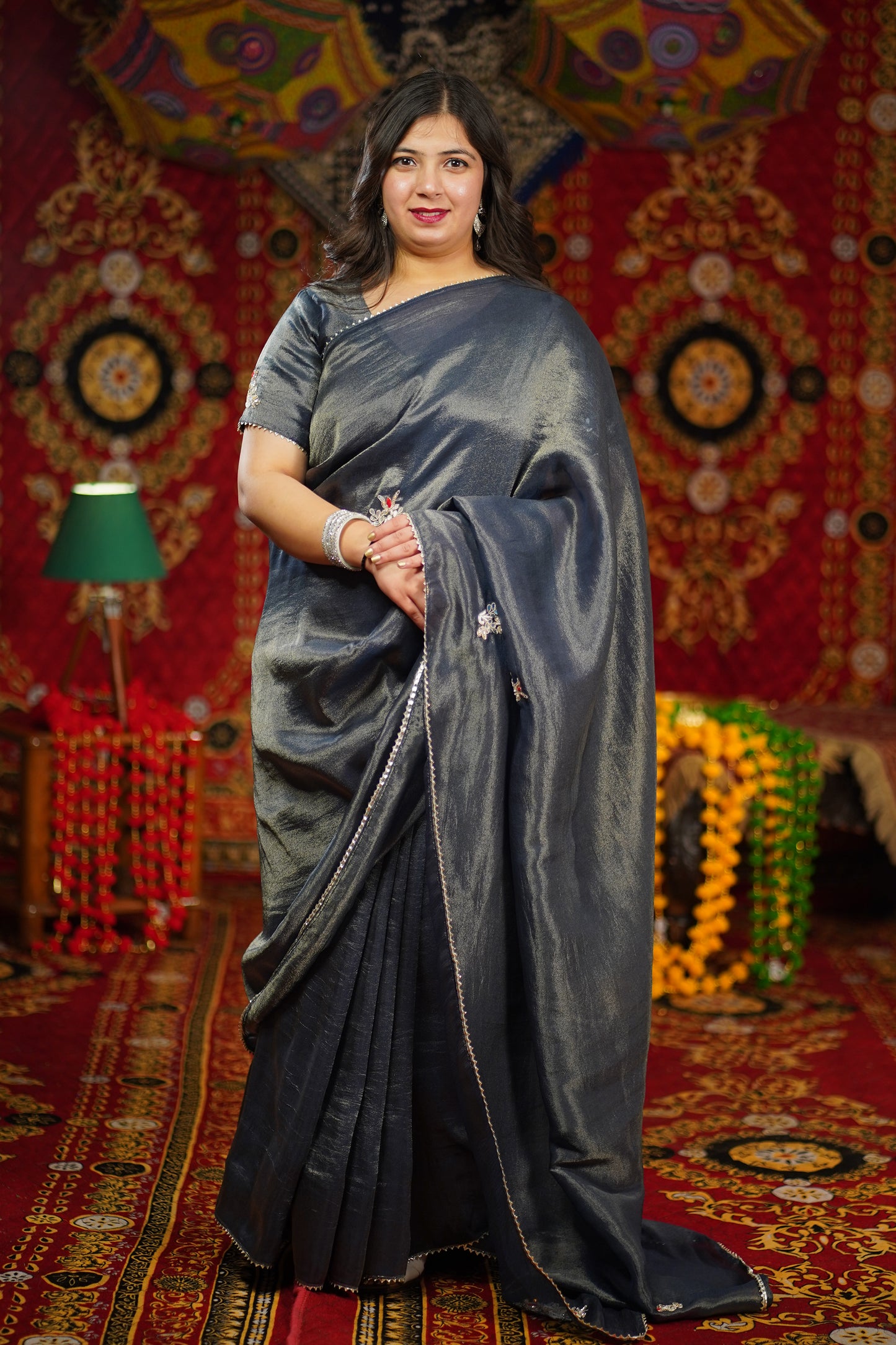 Surmayi Shaam Handcrafted Tissue Saree