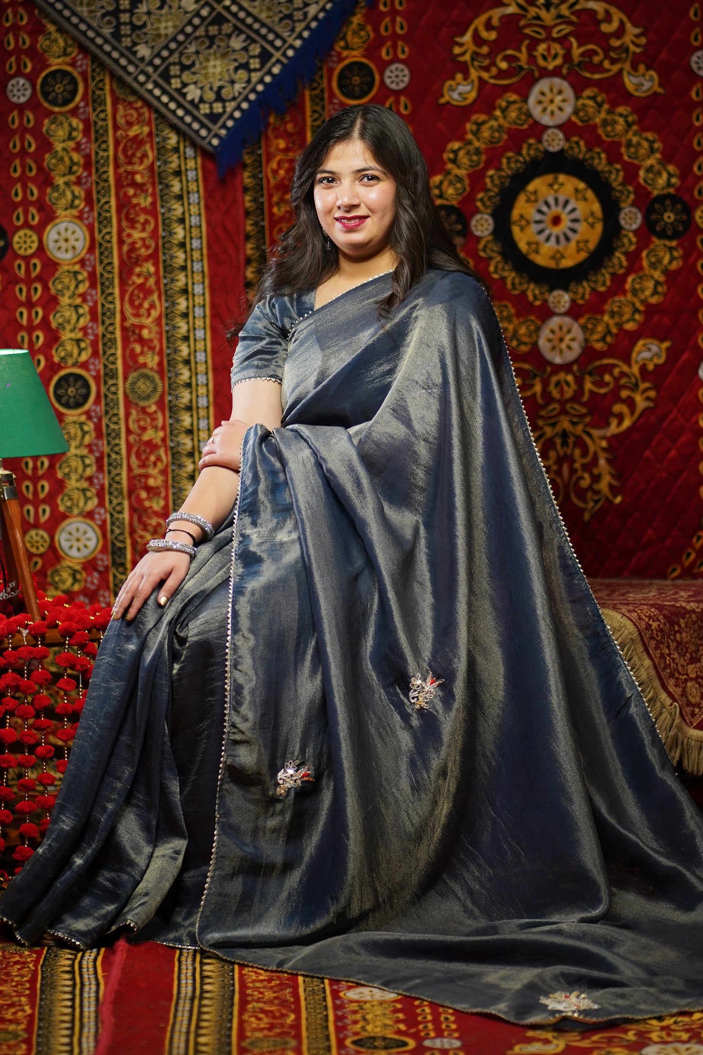 Surmayi Shaam Handcrafted Tissue Saree