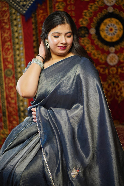 Surmayi Shaam Handcrafted Tissue Saree