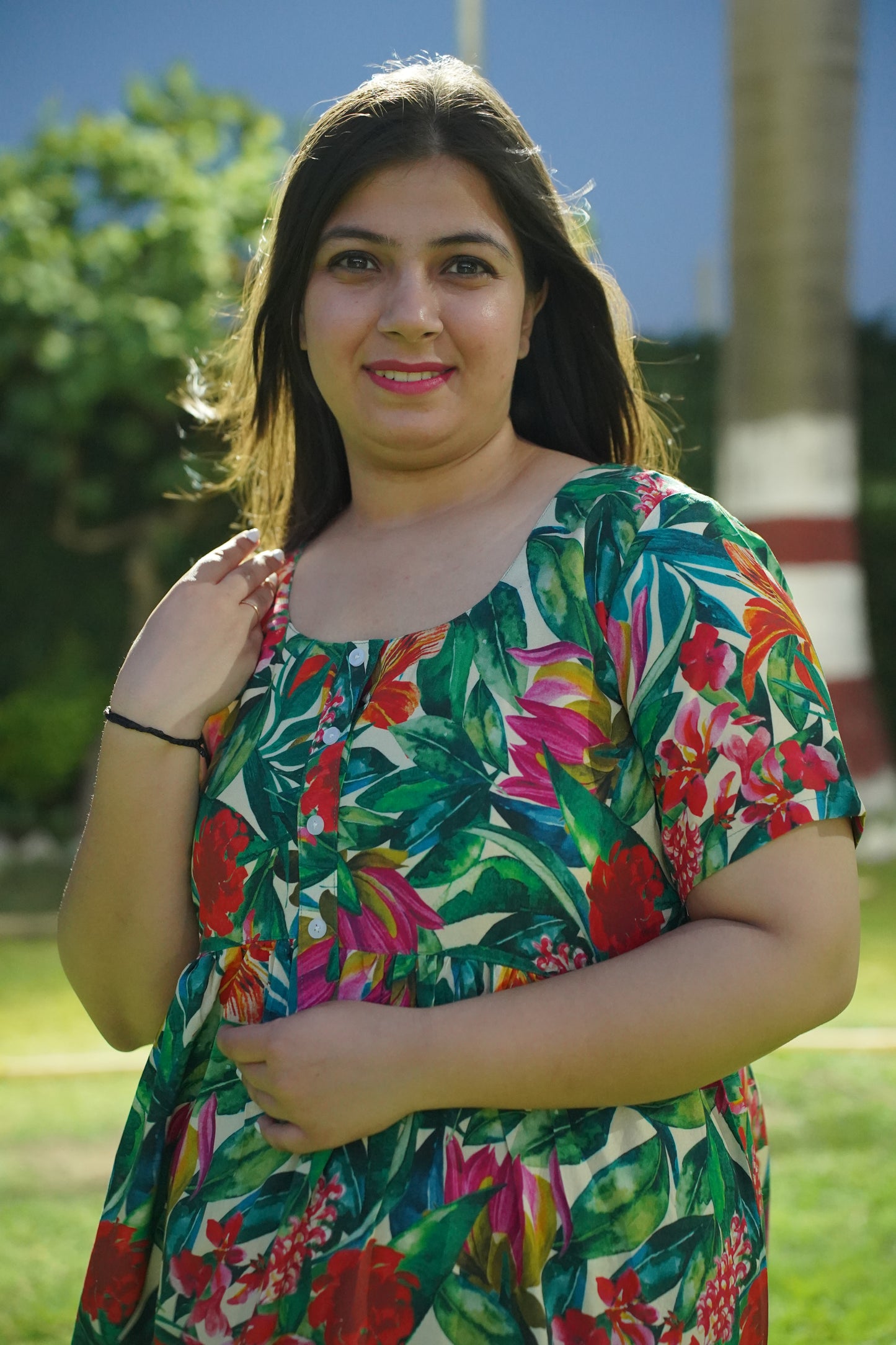 Spring Garden Floral Night Gown