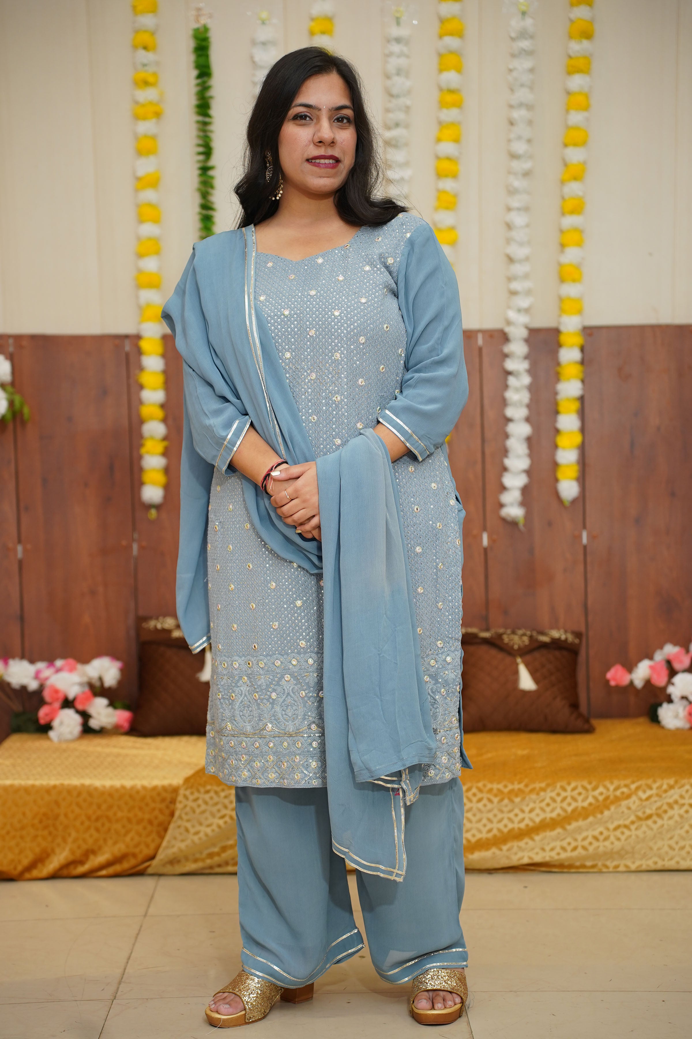 Buy Plus Size Chikan Sharara Suit Plus Size Sharara Set Apella
