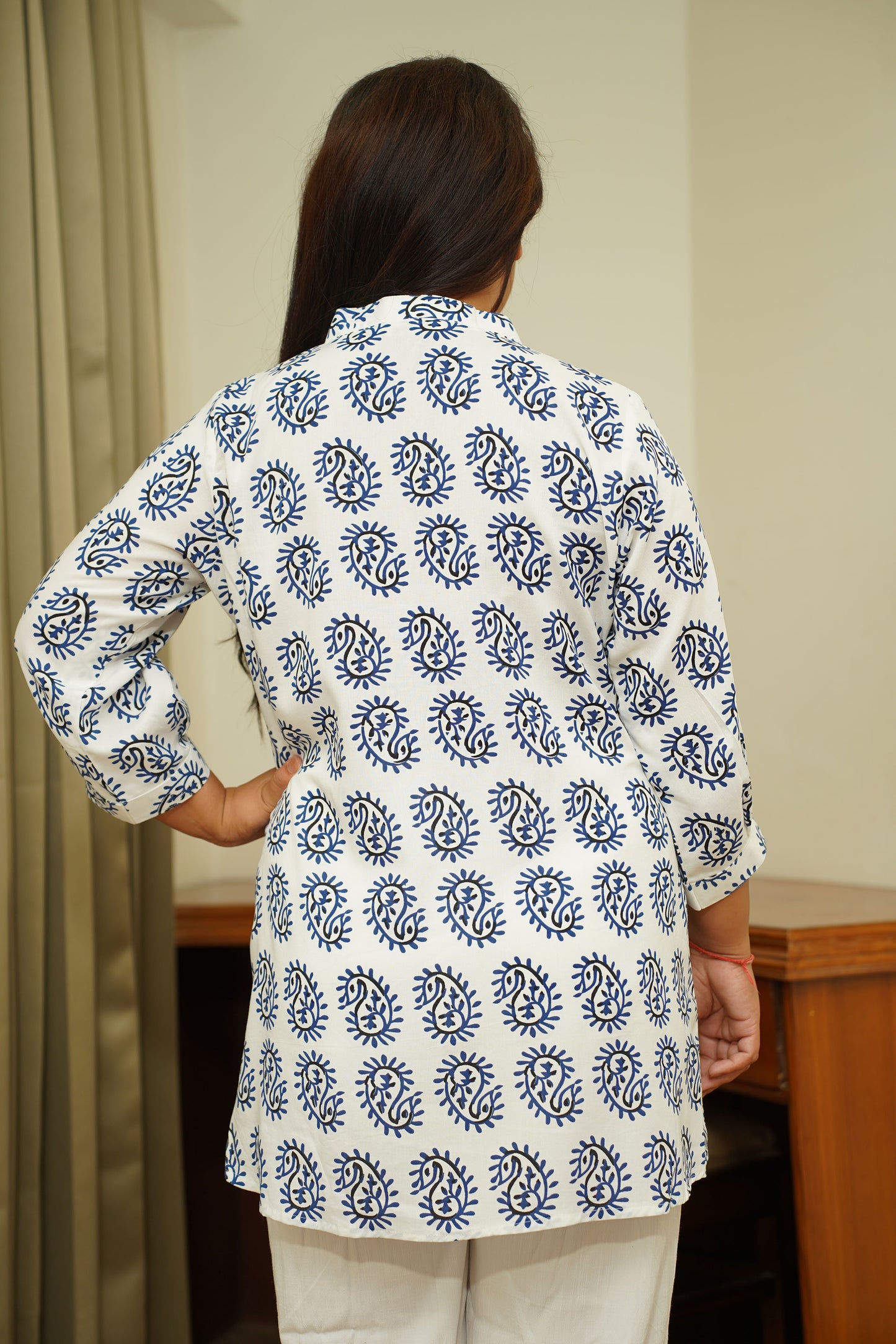 Timeless Indigo Printed Kurta