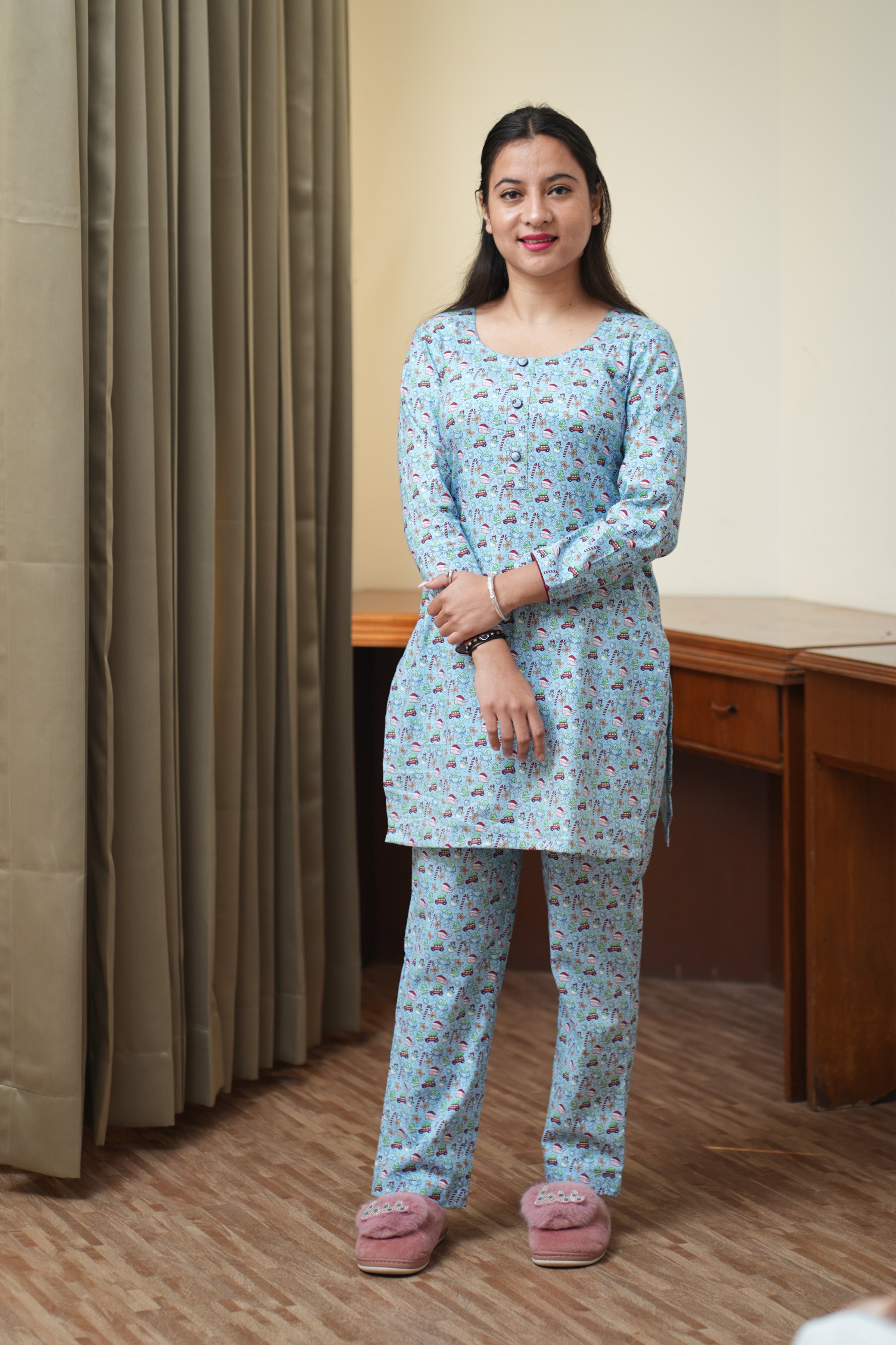 Buy Branny Winter Warm Nightsuit for Women Online in India on a la mode