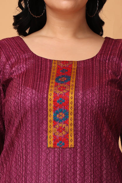 Puple Winter Kurti For Women