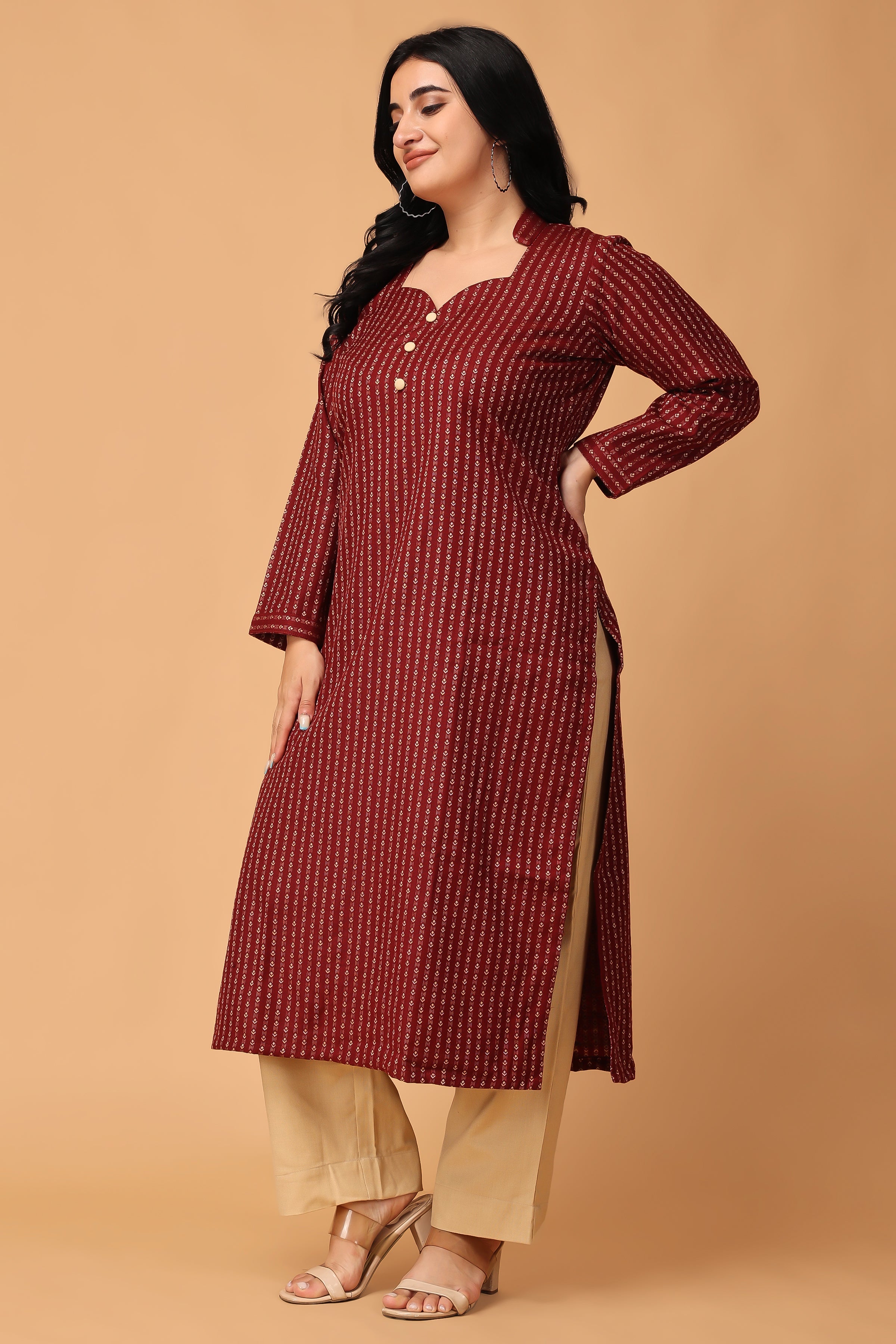 Plus size woolen hot sale kurtis online