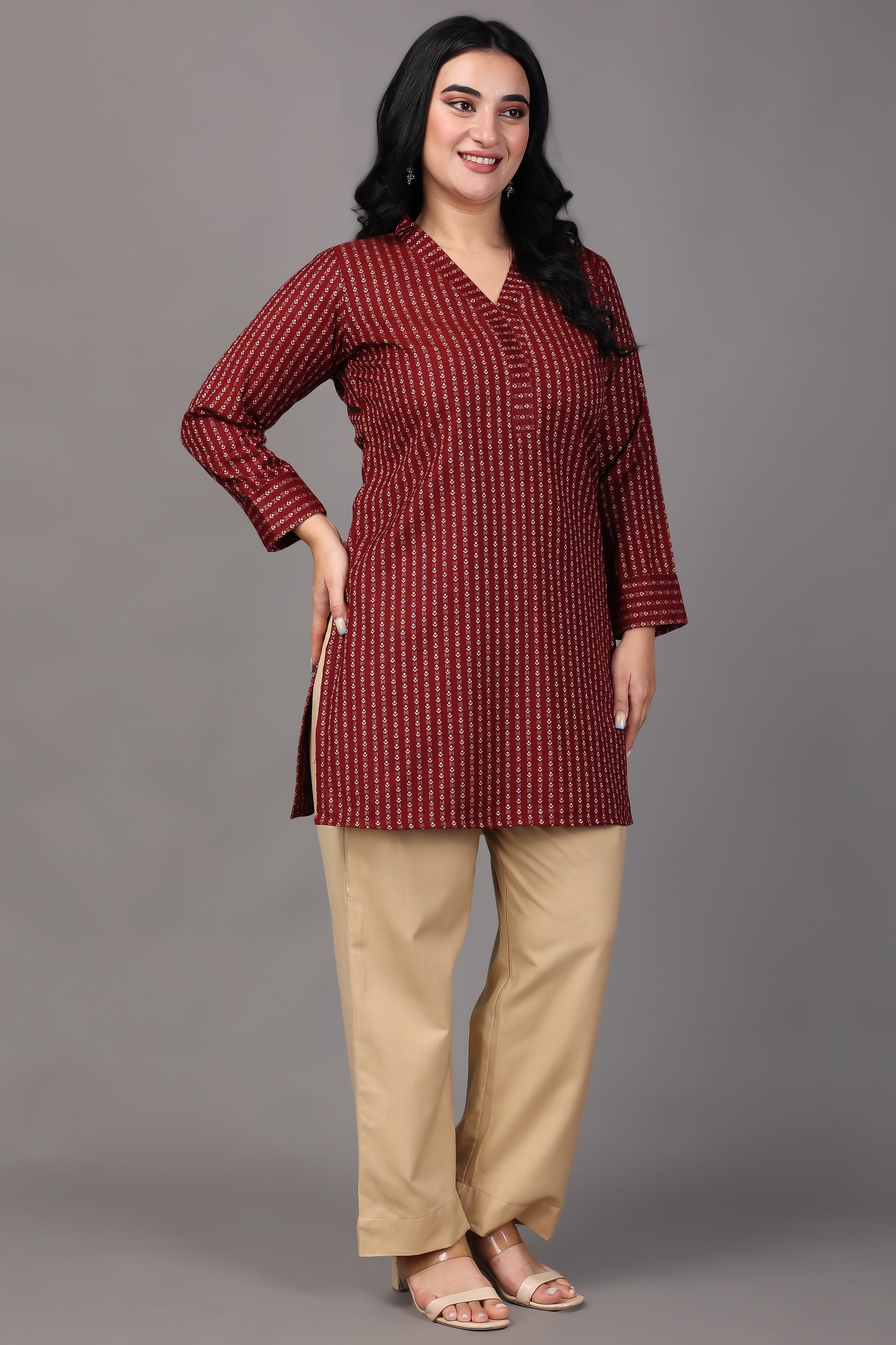 Short kurti with online pajama