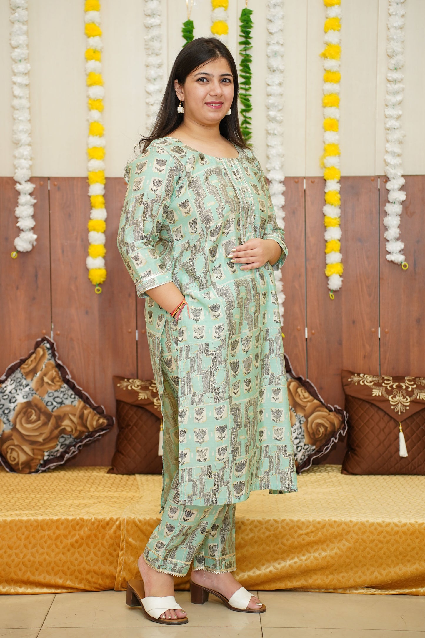 Mint Lustre Modal Suit Set