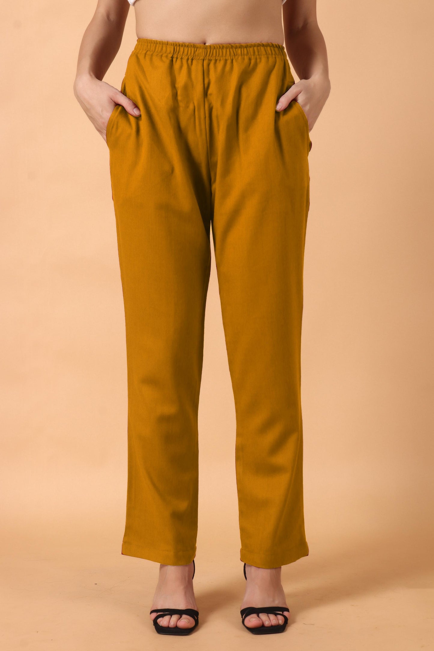 Mustard Woollen Pant Palazzo