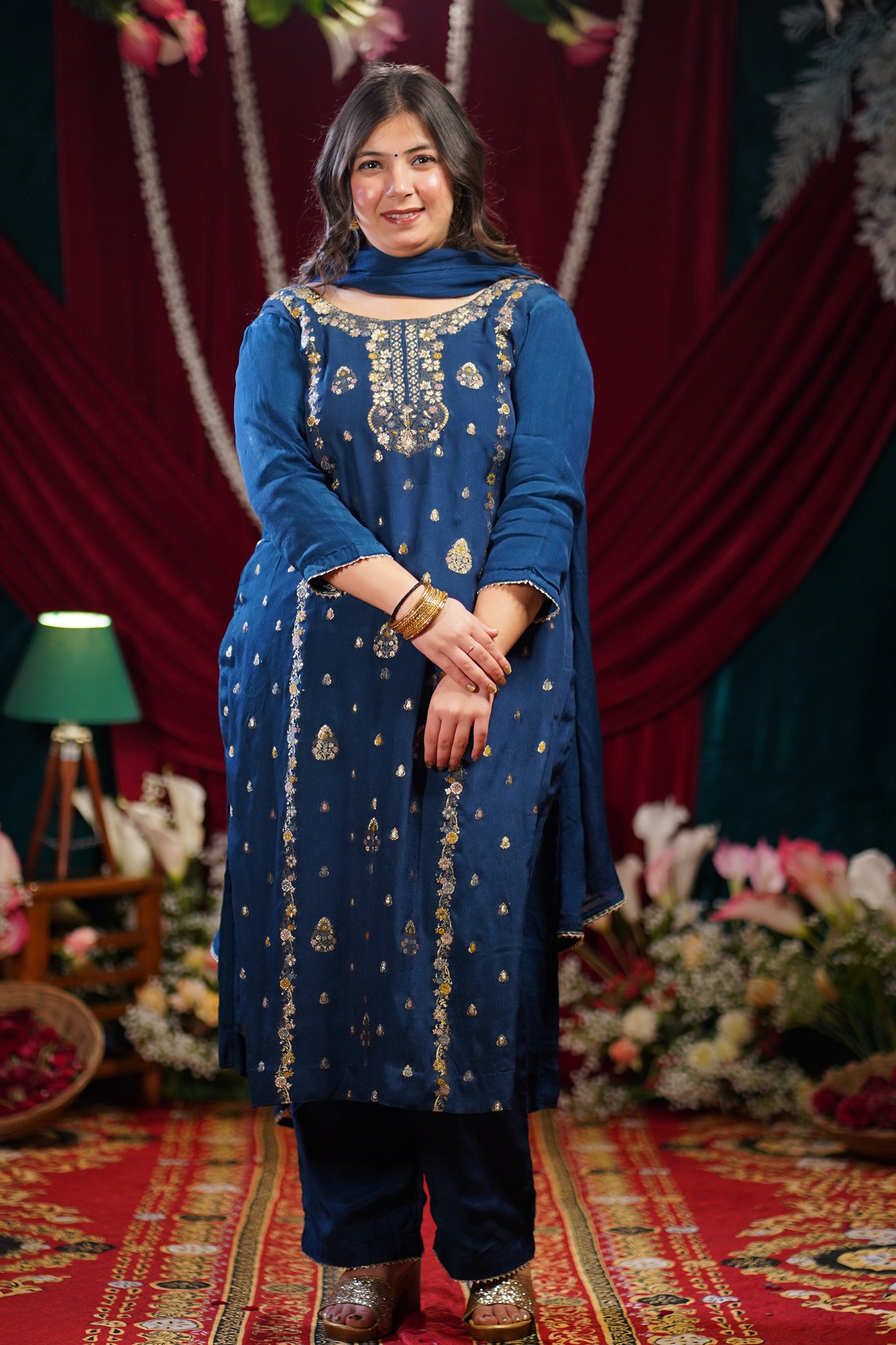 Sapphire Blue Fancy Suit Set