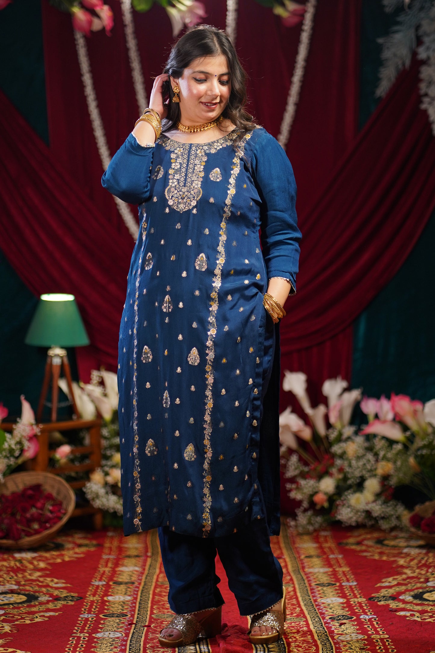 Sapphire Blue Fancy Suit Set