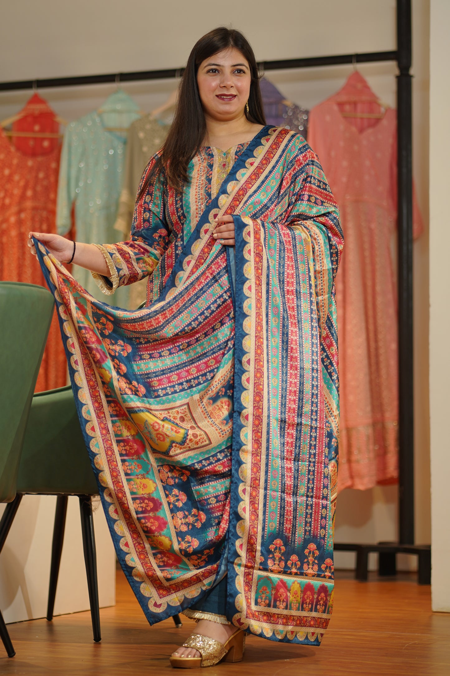 Neel Rangrez Karachi Suit Set