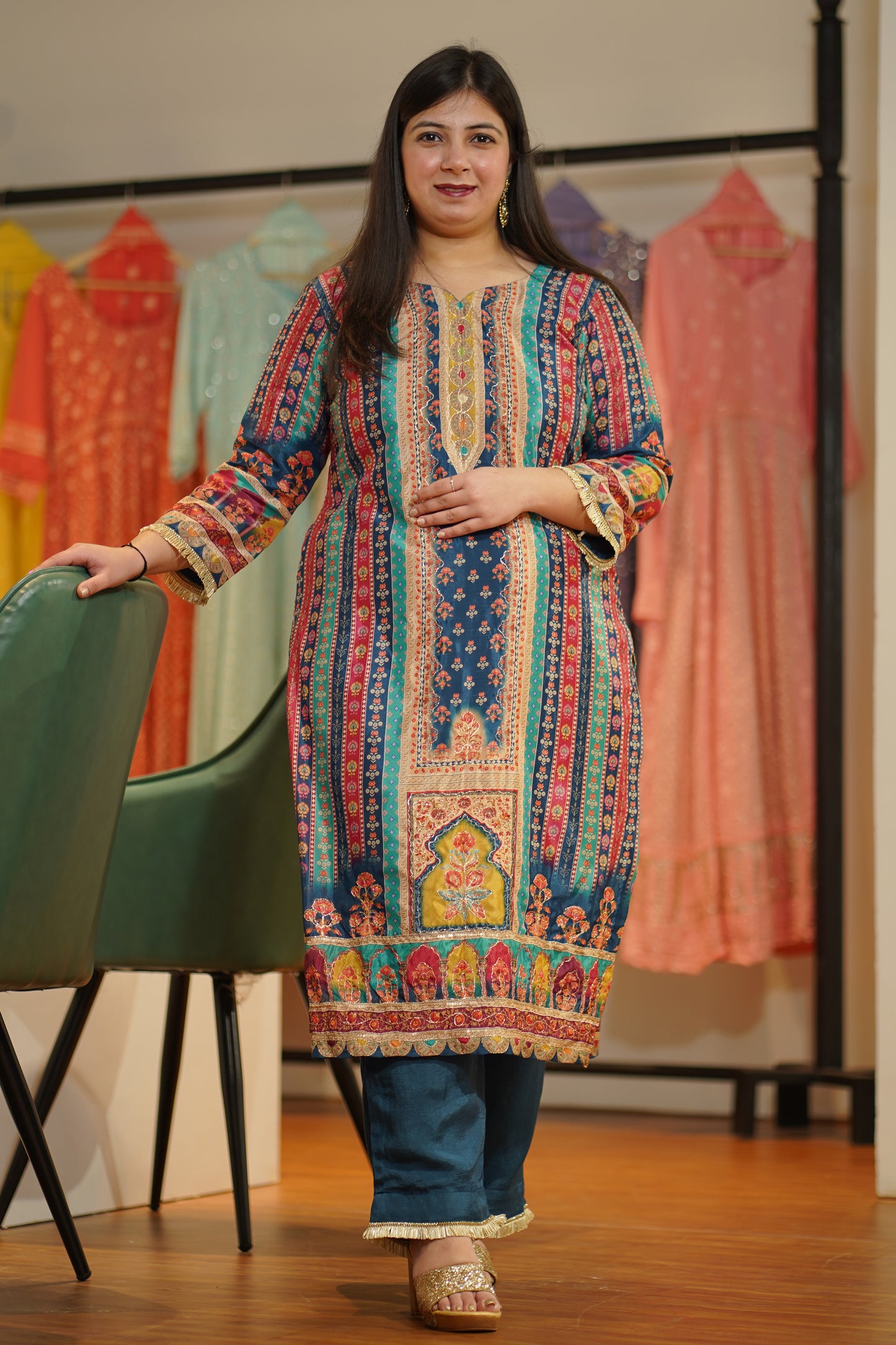 Neel Rangrez Karachi Suit Set