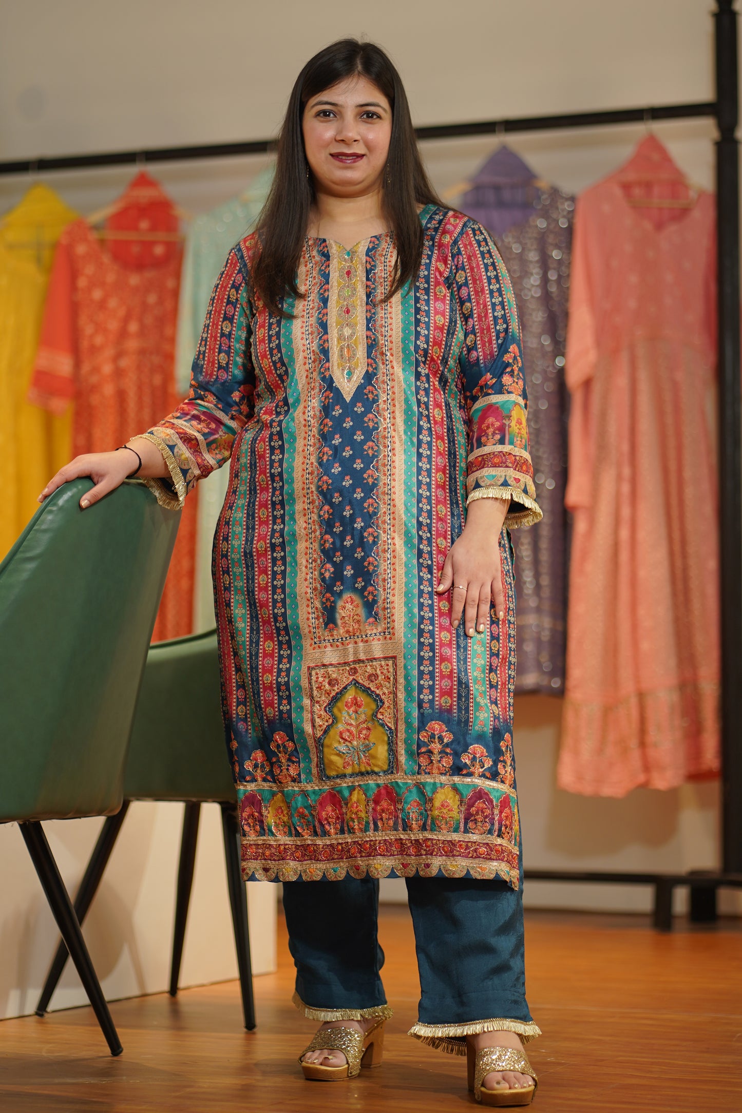 Neel Rangrez Karachi Suit Set