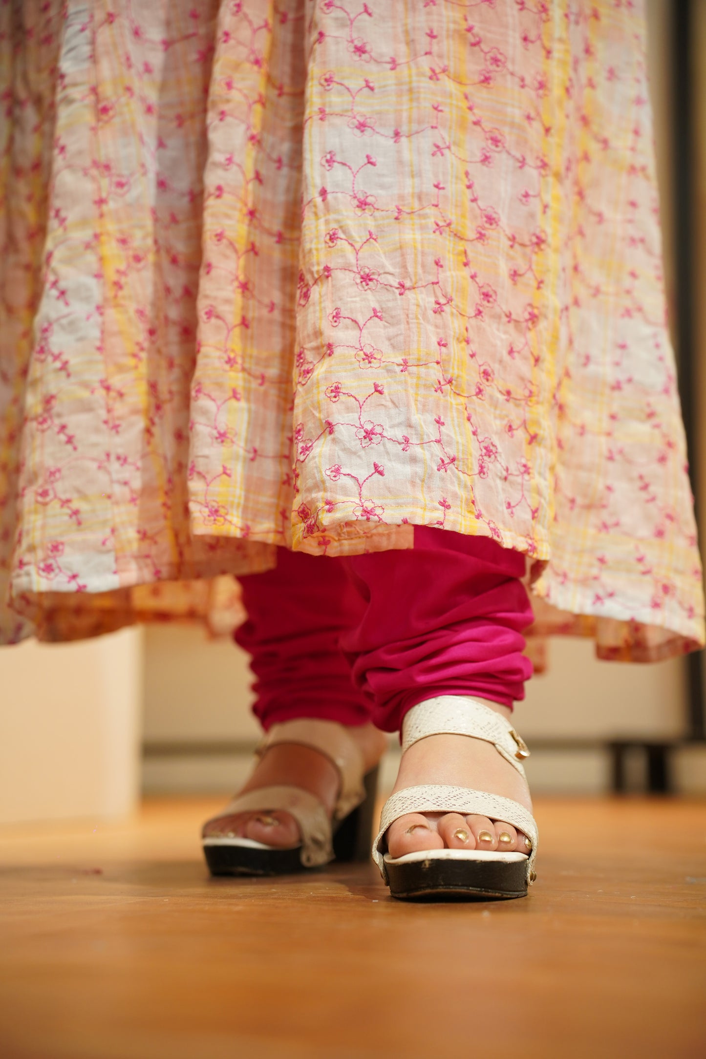 Rosy Glow Embroidered Anarkali Set