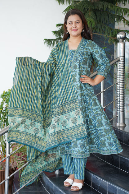 Printed Anarkali Suit