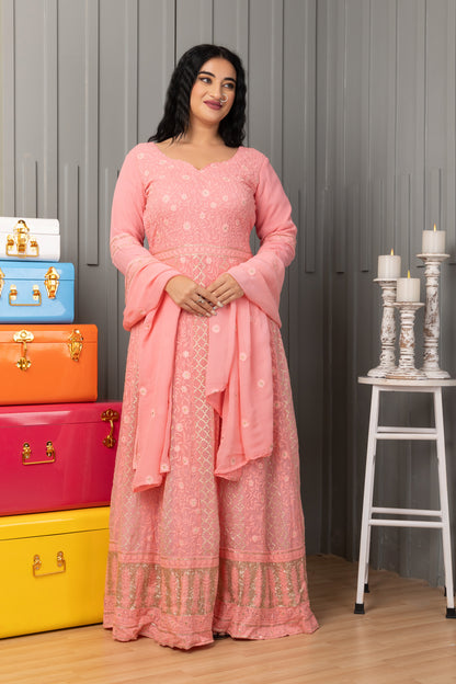 Pink Anarkali Dress