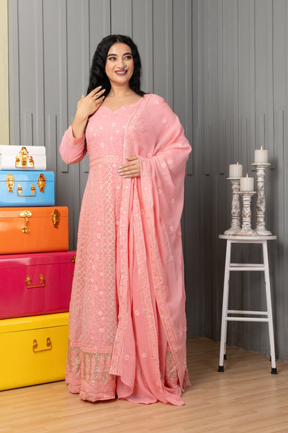 Pink Anarkali Dress