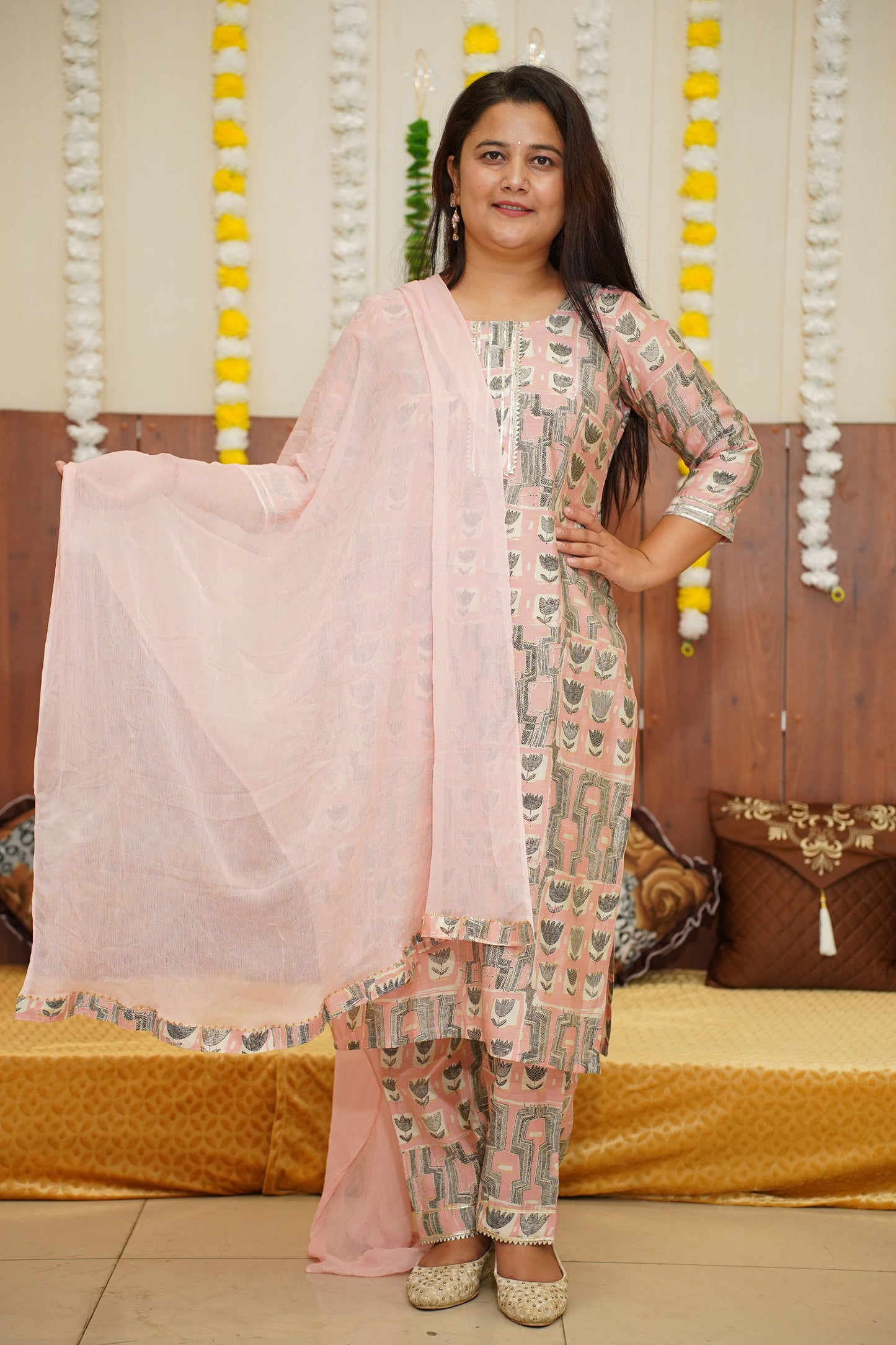 Pink Luster Modal Suit Set