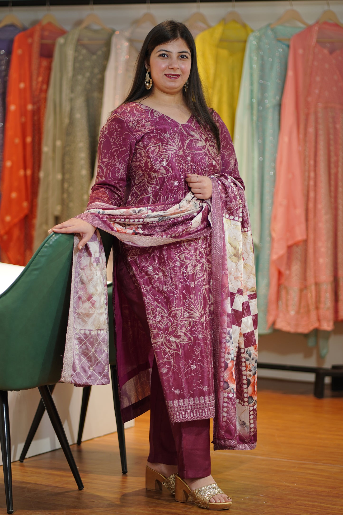 Rangeeli Shaam Floral Suit Set