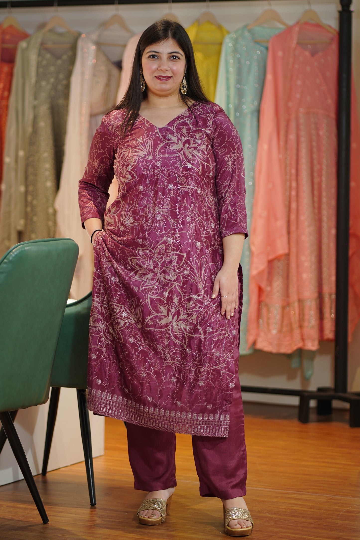 Rangeeli Shaam Floral Suit Set