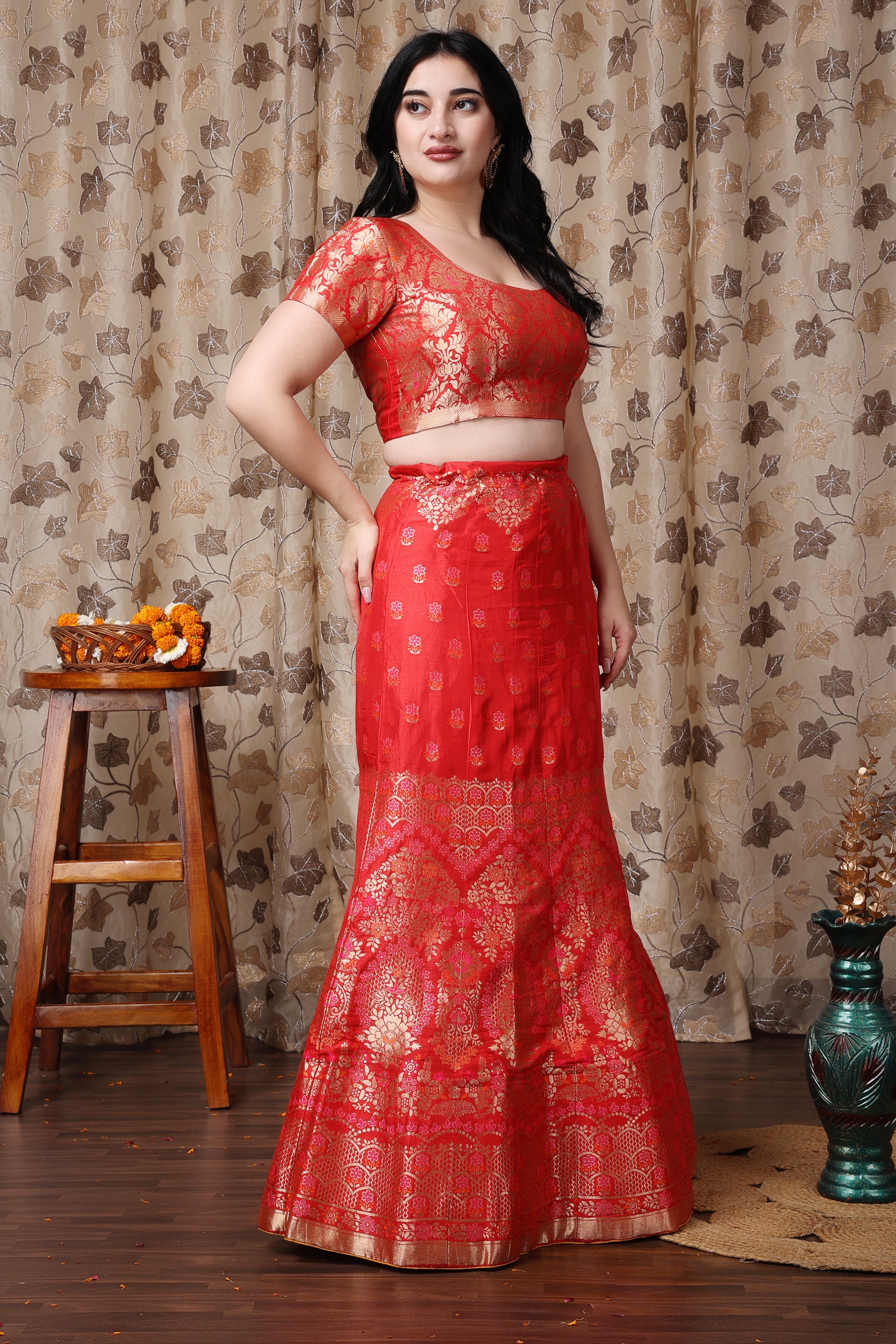 Buy Party Wear Heavy Net Fabric Lehenga Choli in Red Color Online -  LEHV2775 | Appelle Fashion