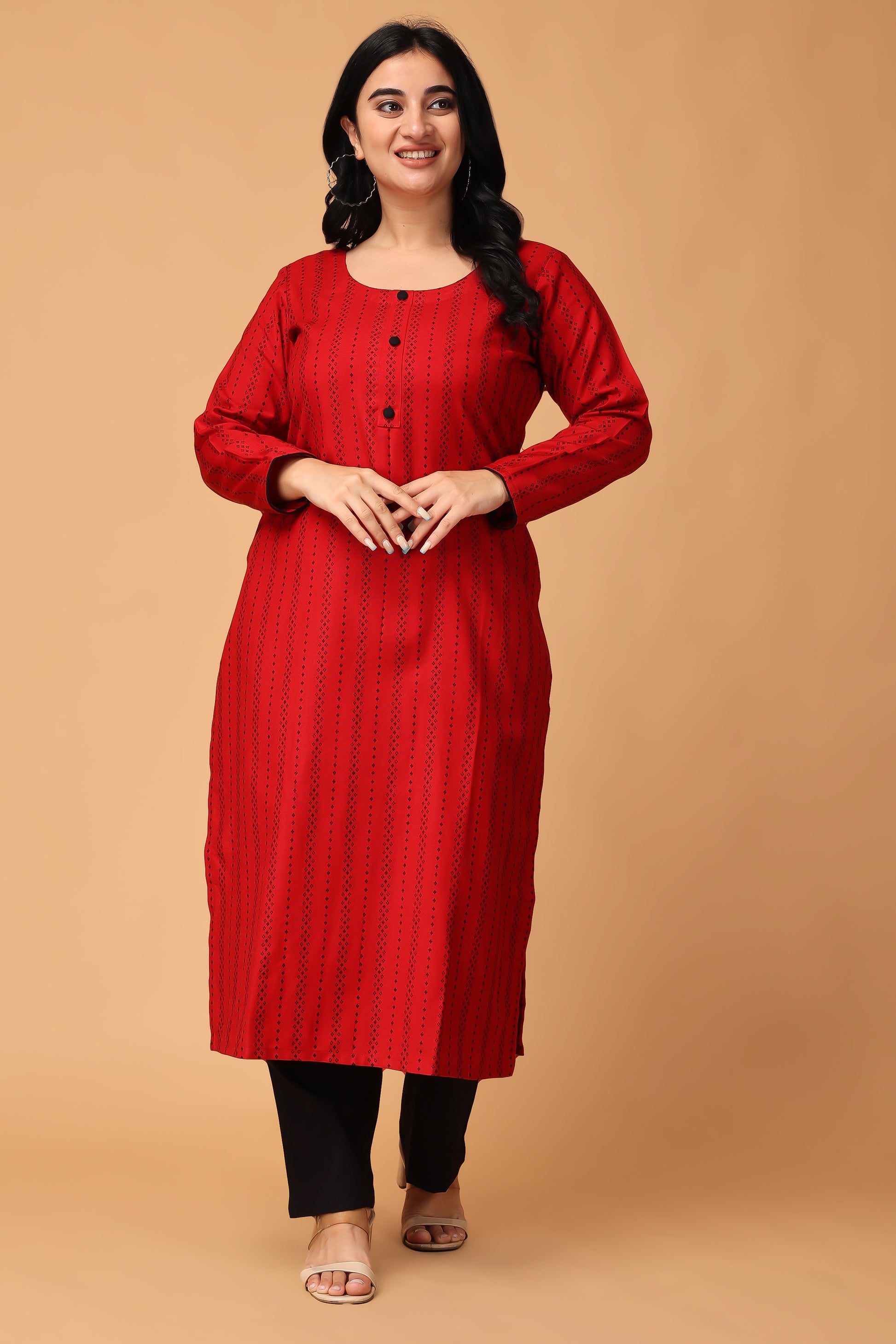 Red Woolen Suit Set