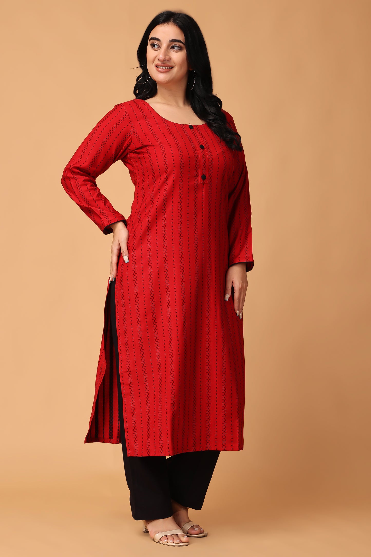 Red Woolen Suit Set