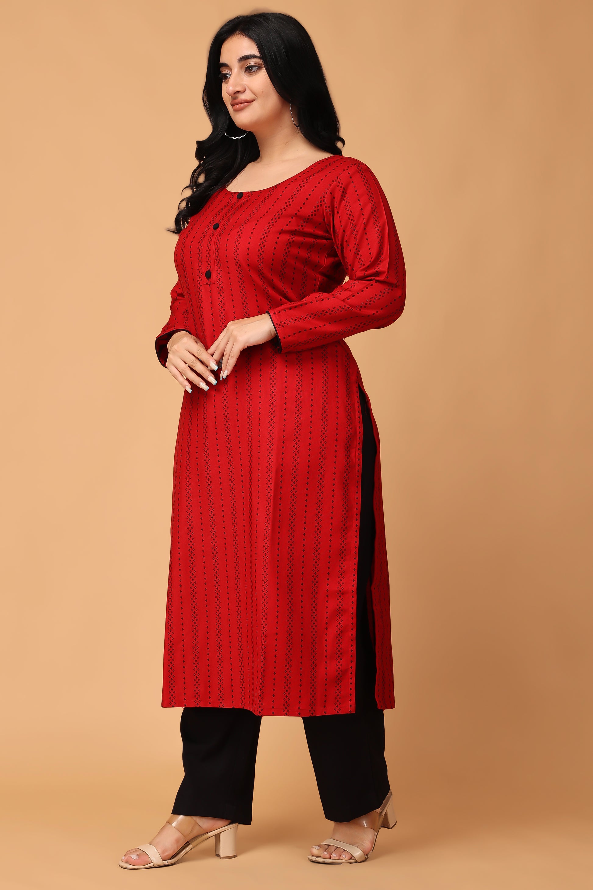 Red Woolen Suit Set