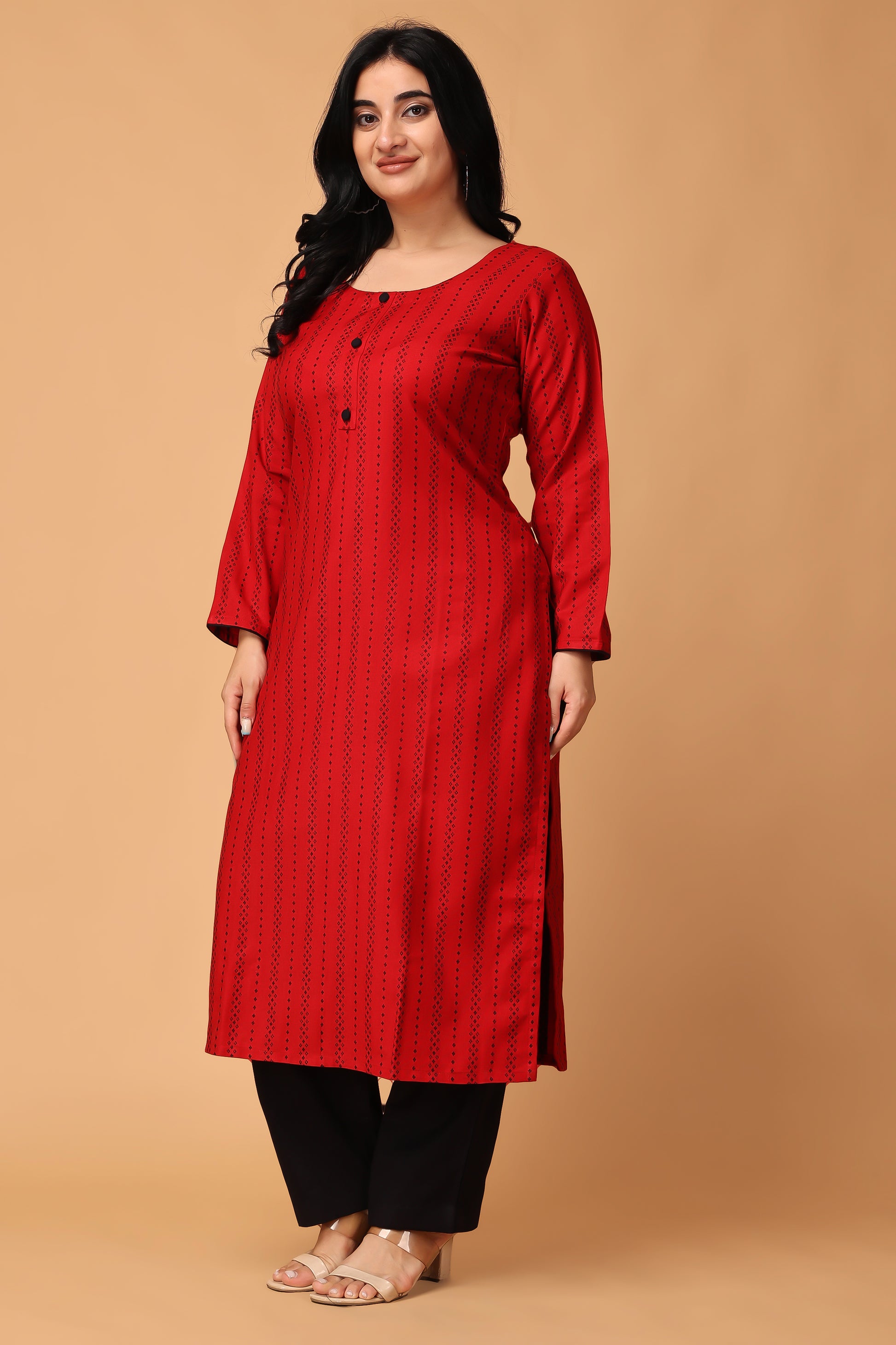 Red Woolen Suit Set