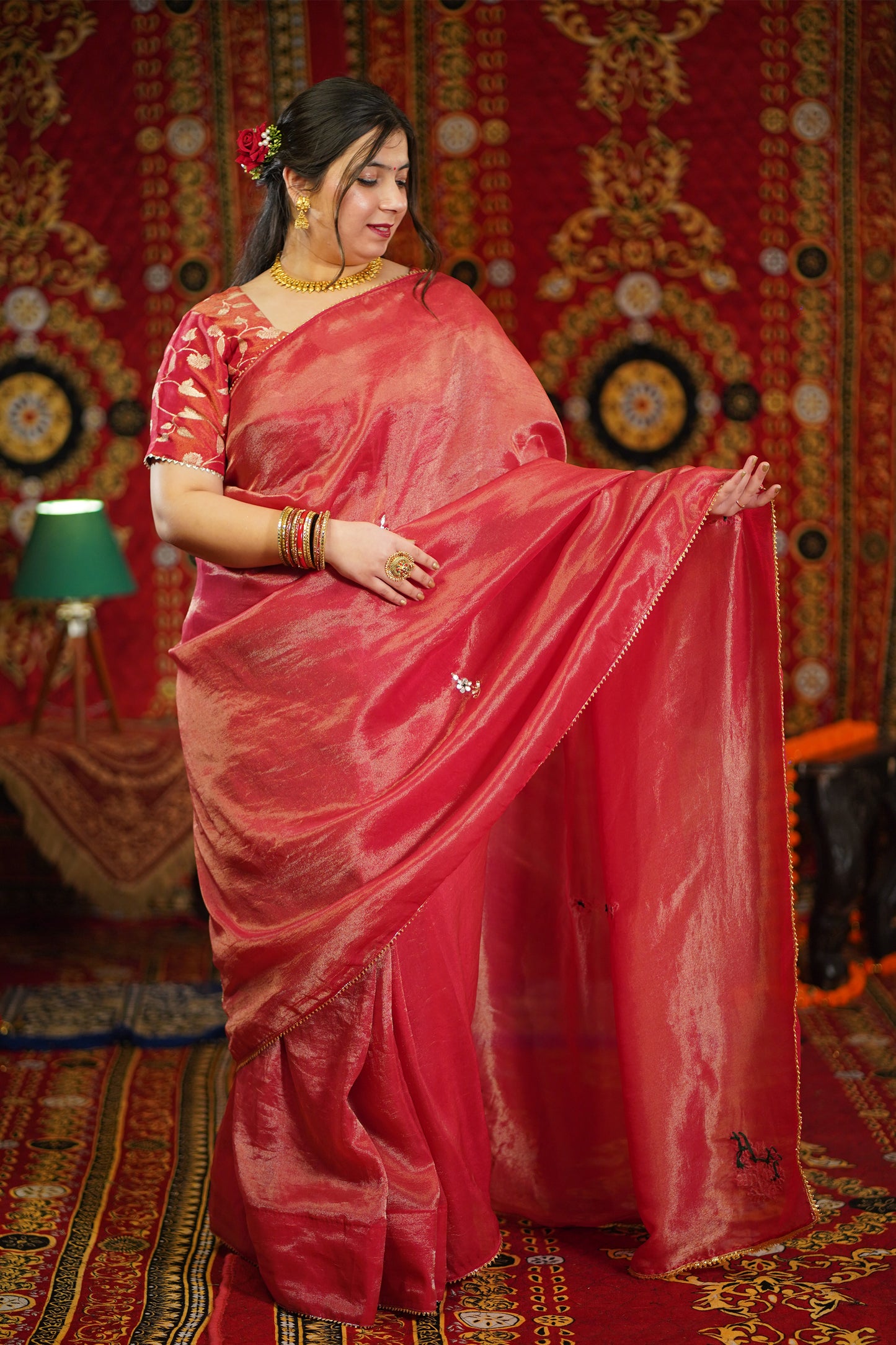 Madhur Mishri Handcrafted Tissue Saree